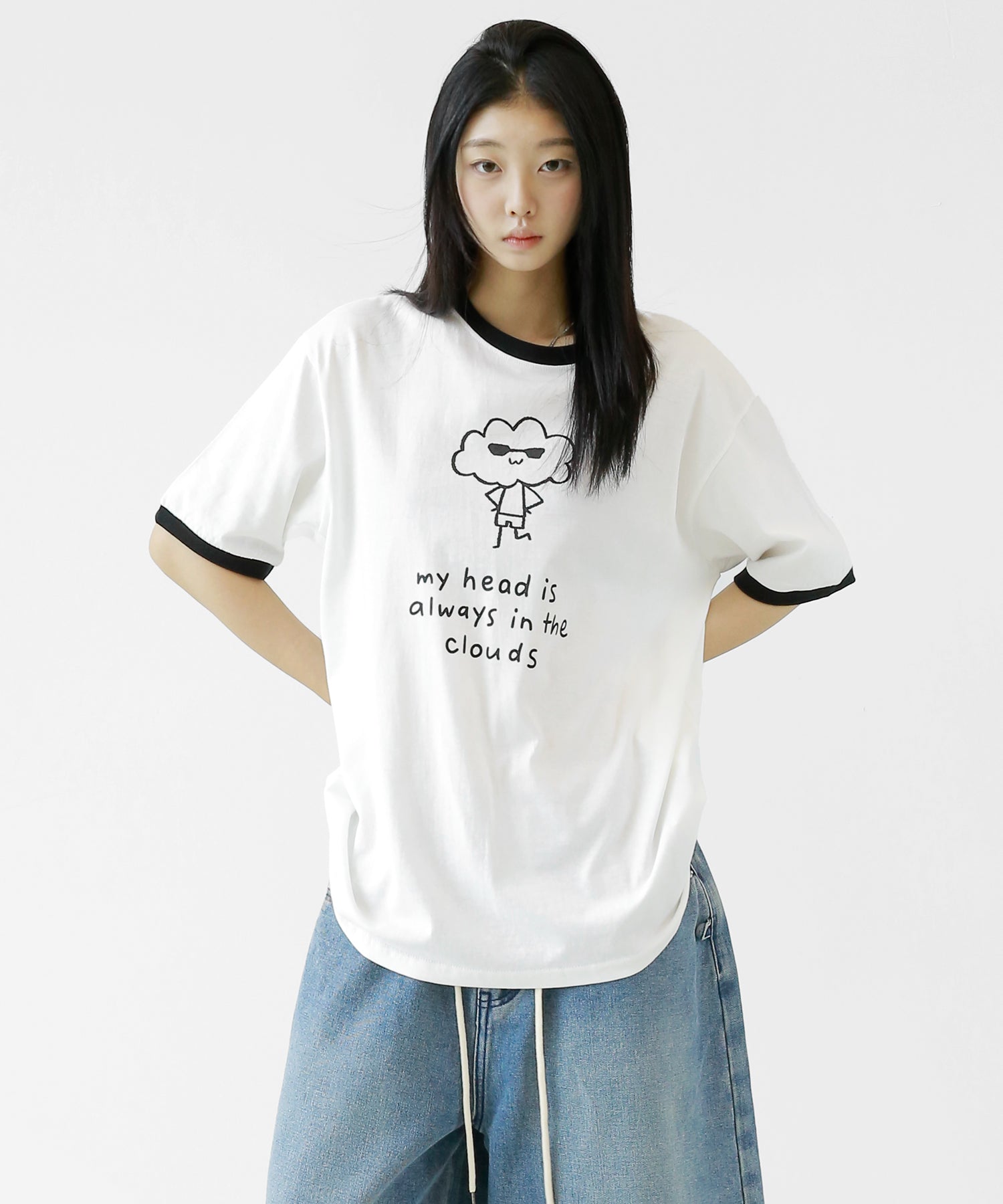 Cloudy Ringer Tee