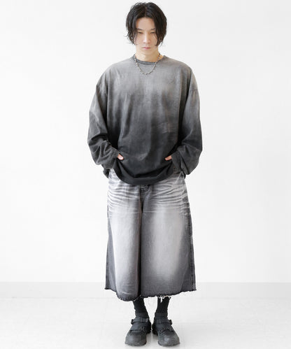 Gradient Wash Oversized Long Sleeve Tee