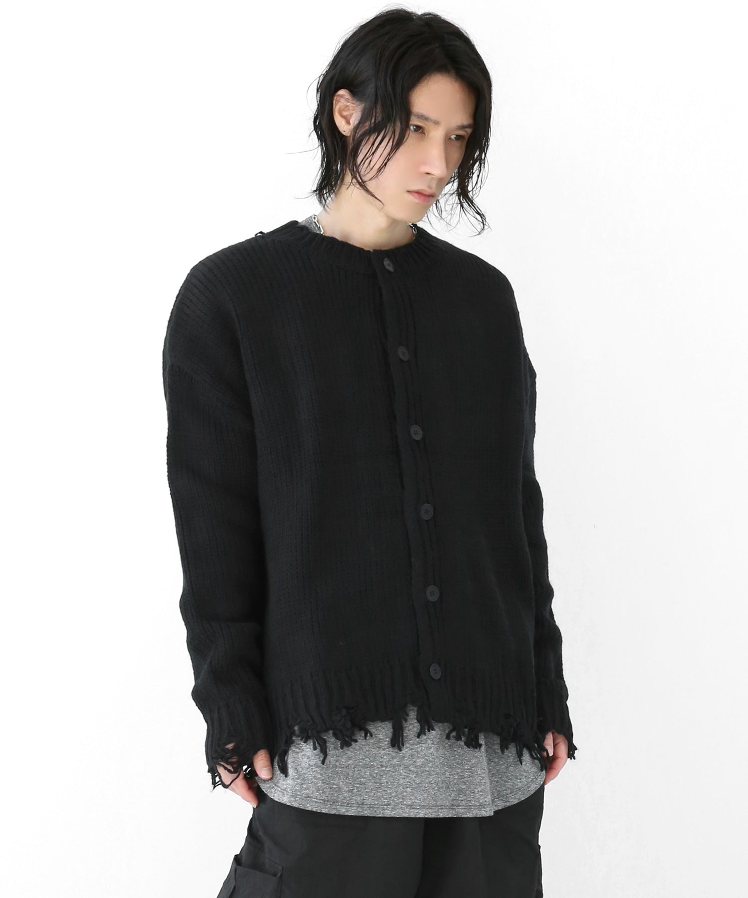 Fringe Edge Knit Cardigan