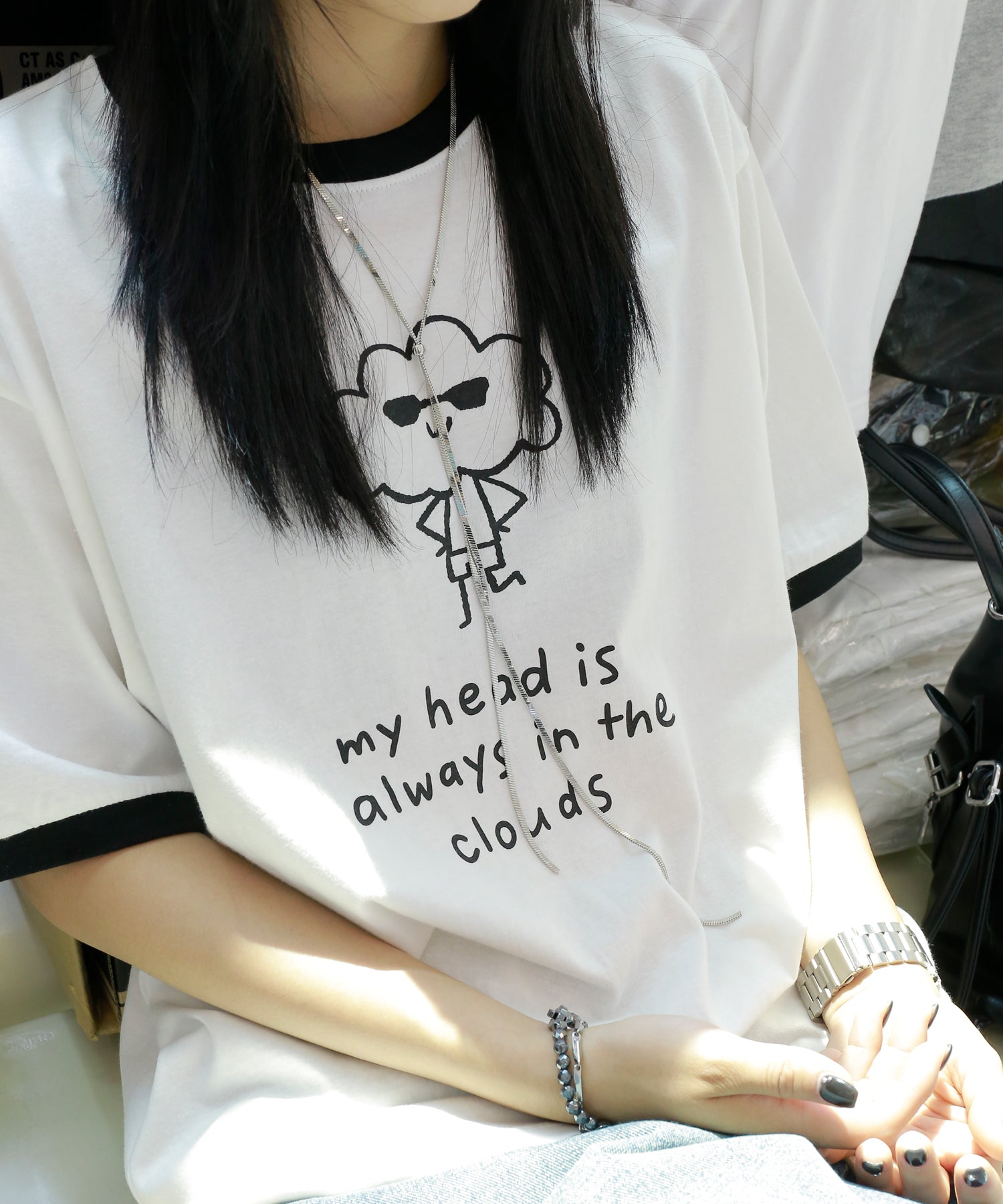 Cloudy Ringer Tee