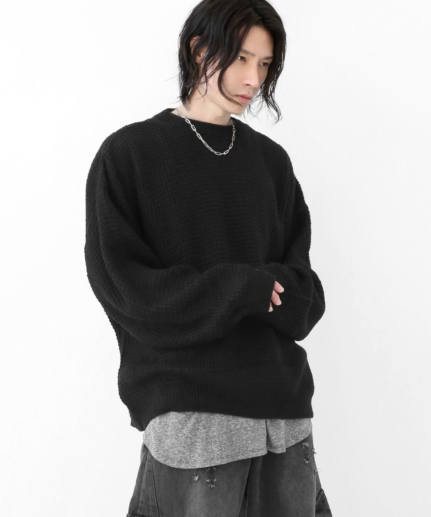 Chunky Loose Wide Knit Top