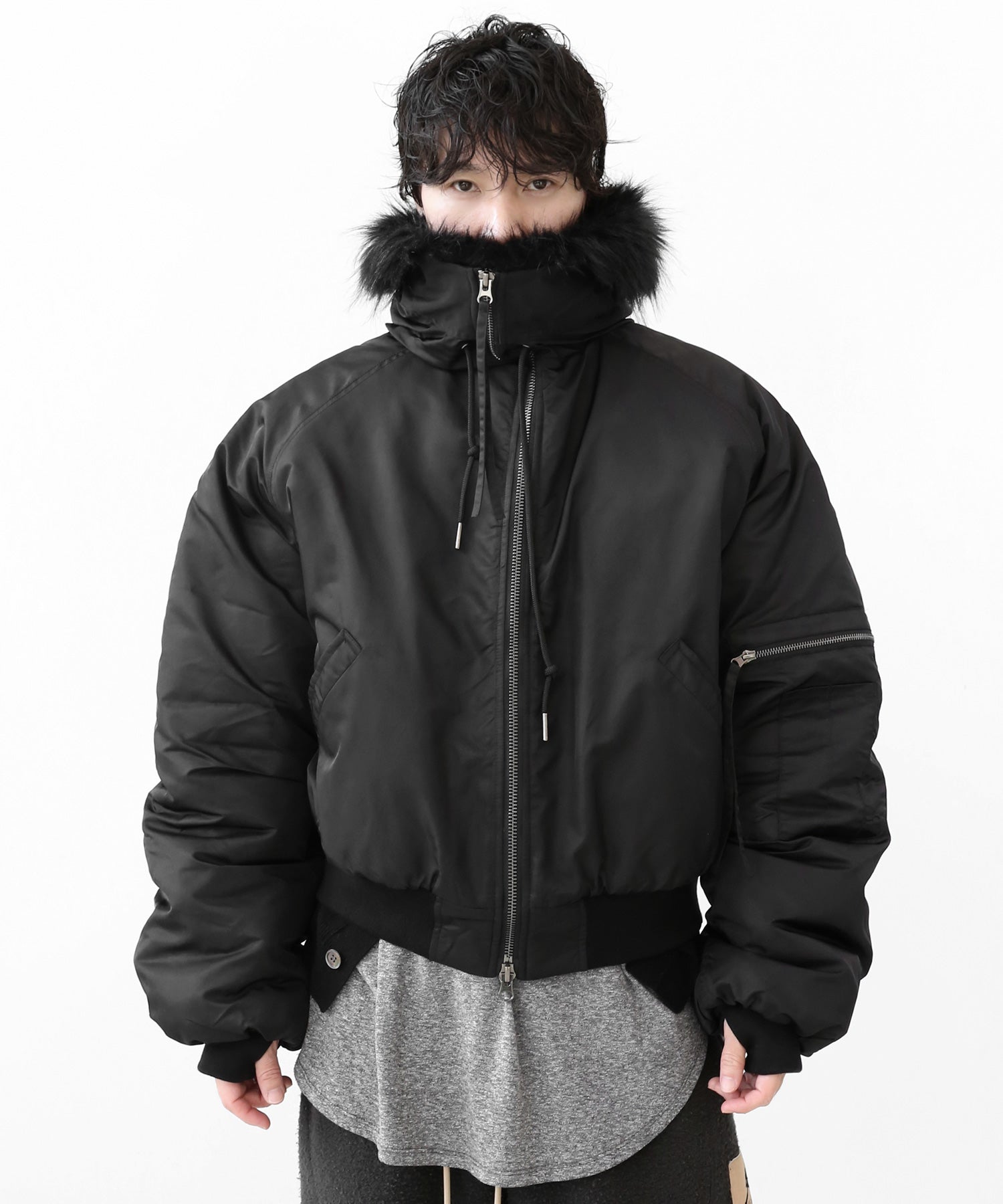 Faux Fur Hooded Puffer Jacket