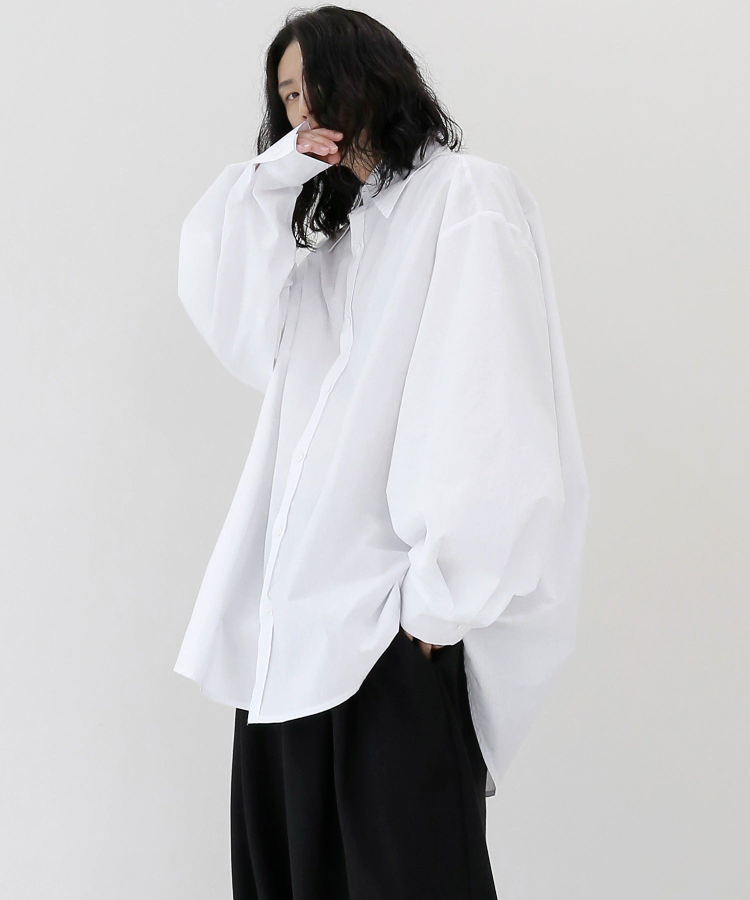 Balloon Sleeve Oversized Shirt