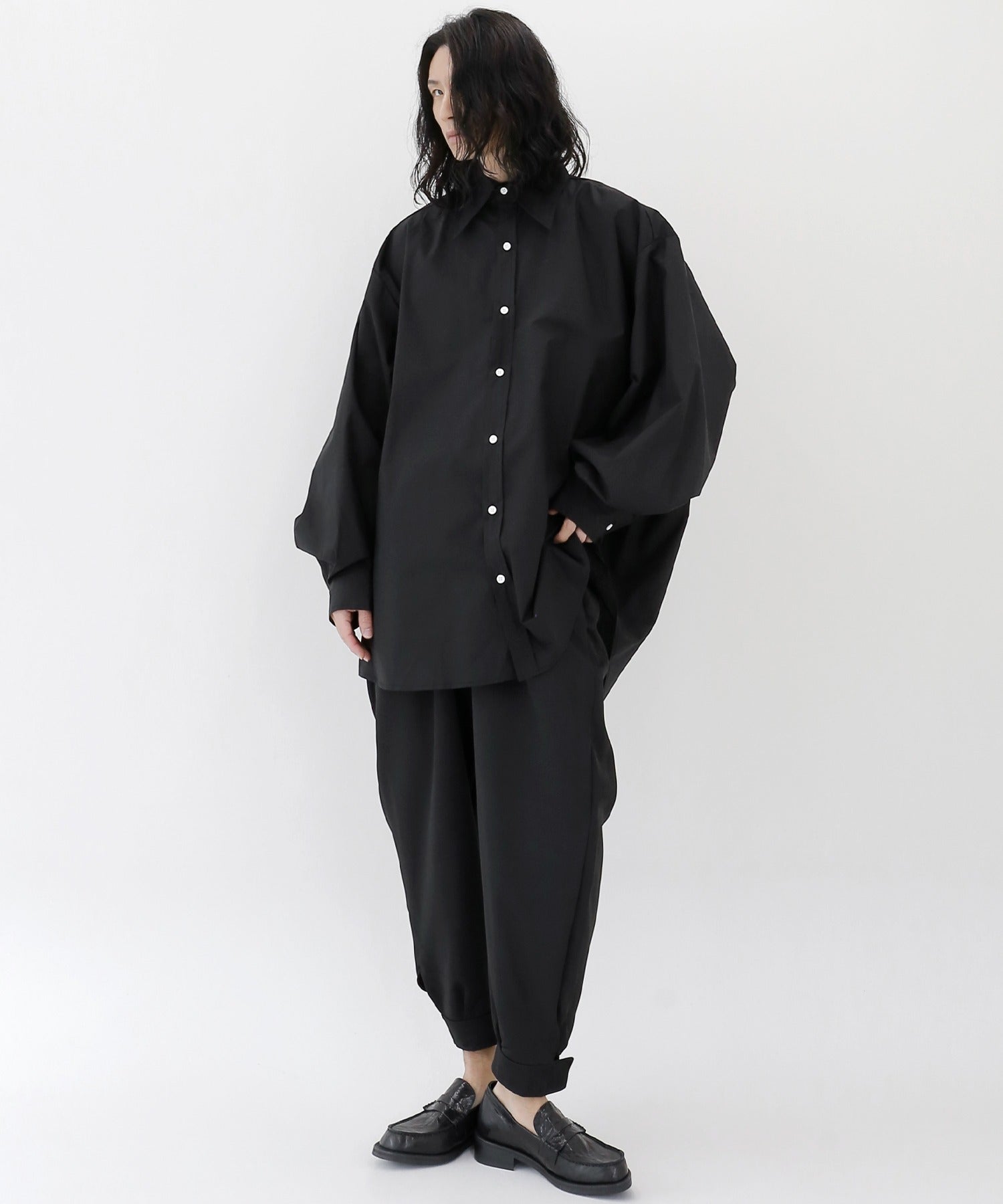 Balloon Sleeve Oversized Shirt