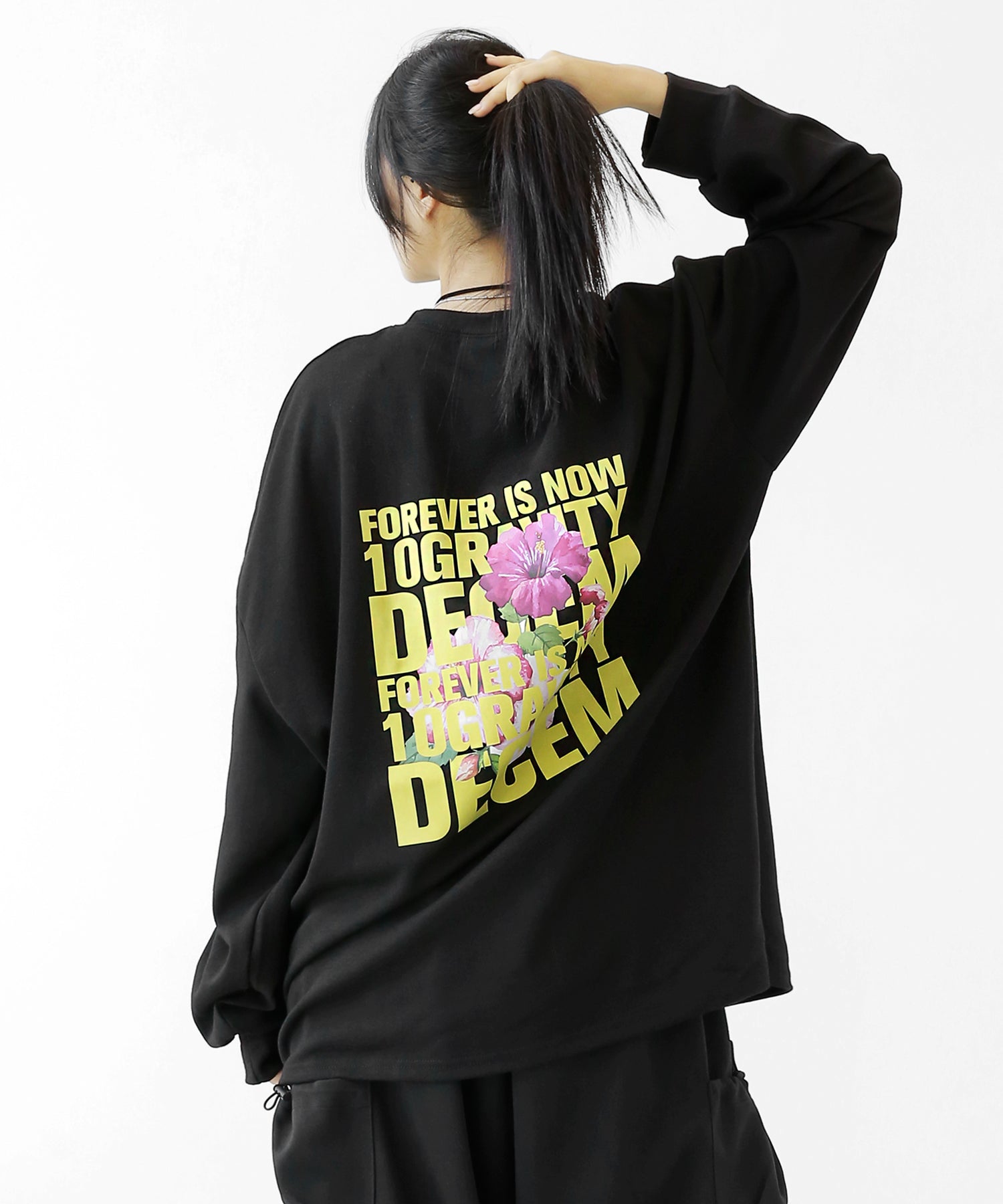 Blossom Logo Back Print Long Sleeve Tee