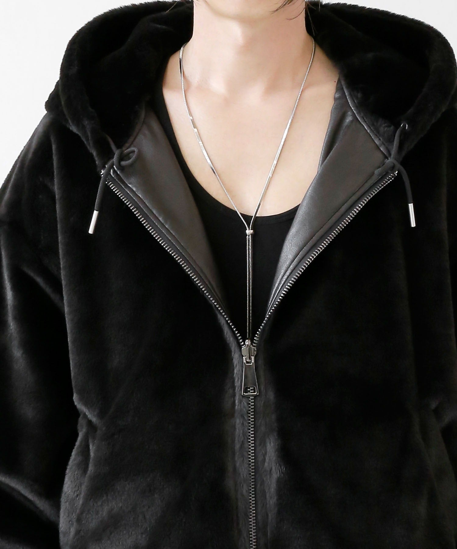 Reversible Eco-Leather & Faux-Fur Jacket