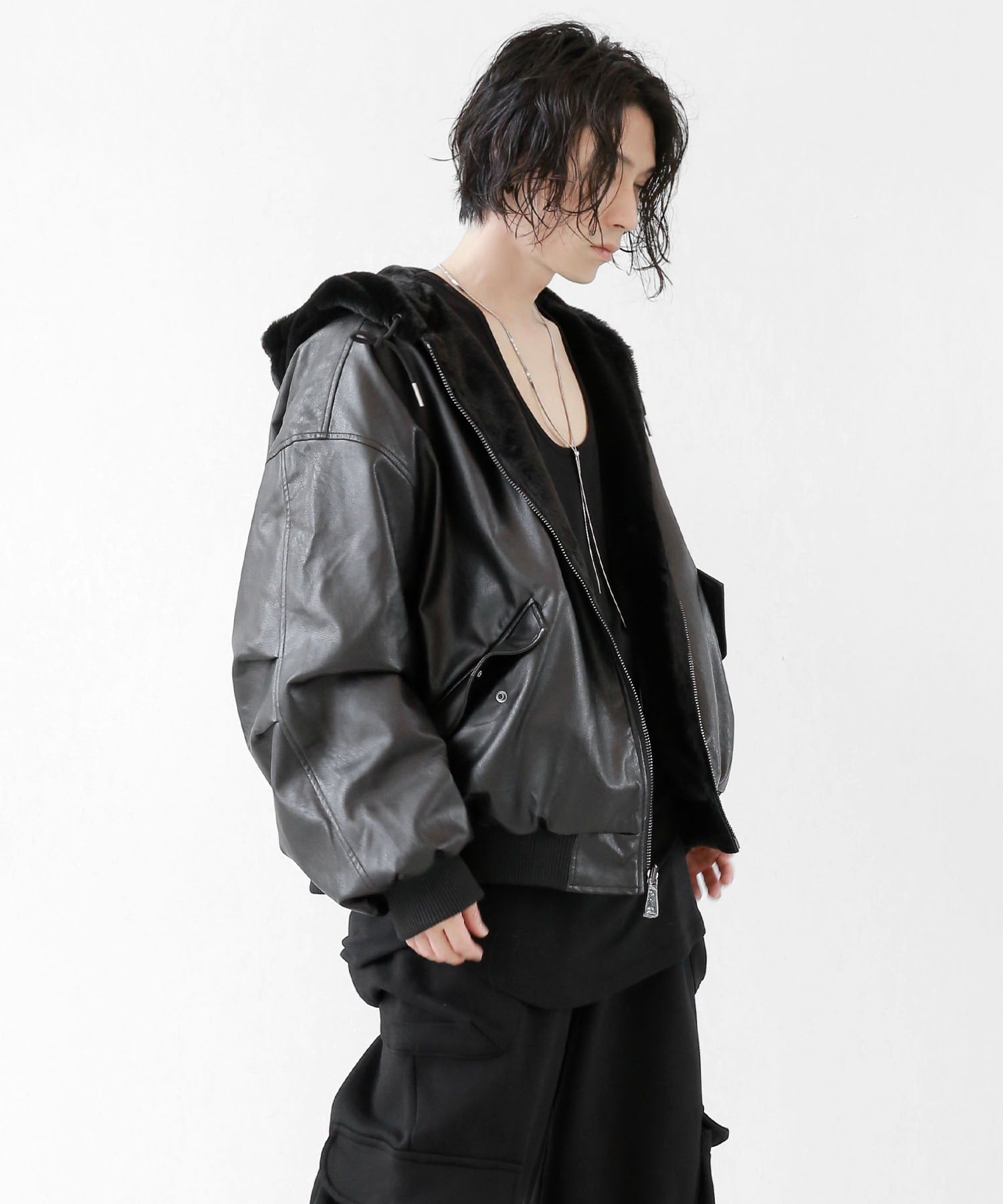 Reversible Eco-Leather & Faux-Fur Jacket
