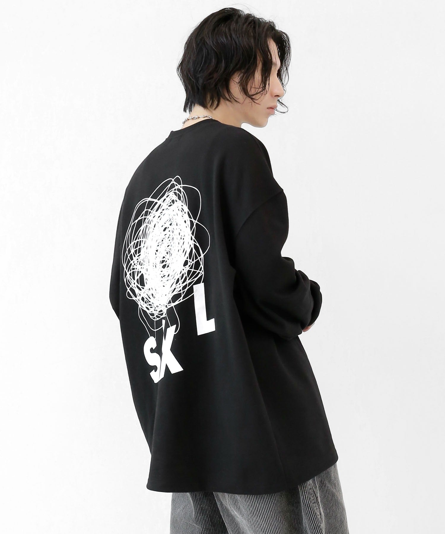 Back print long sleeve top unisex