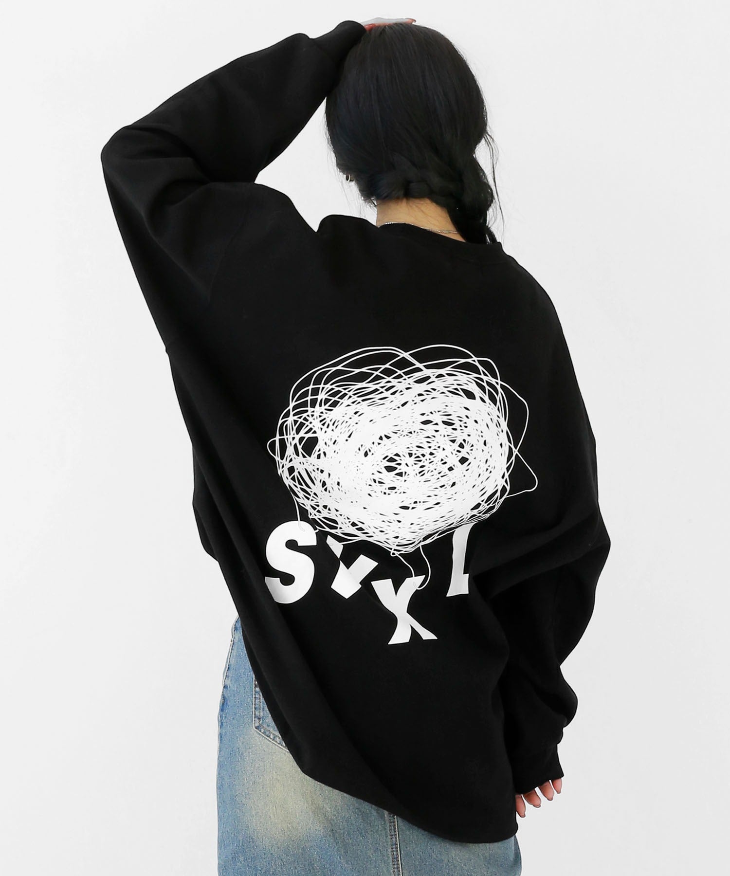Back print long sleeve top unisex