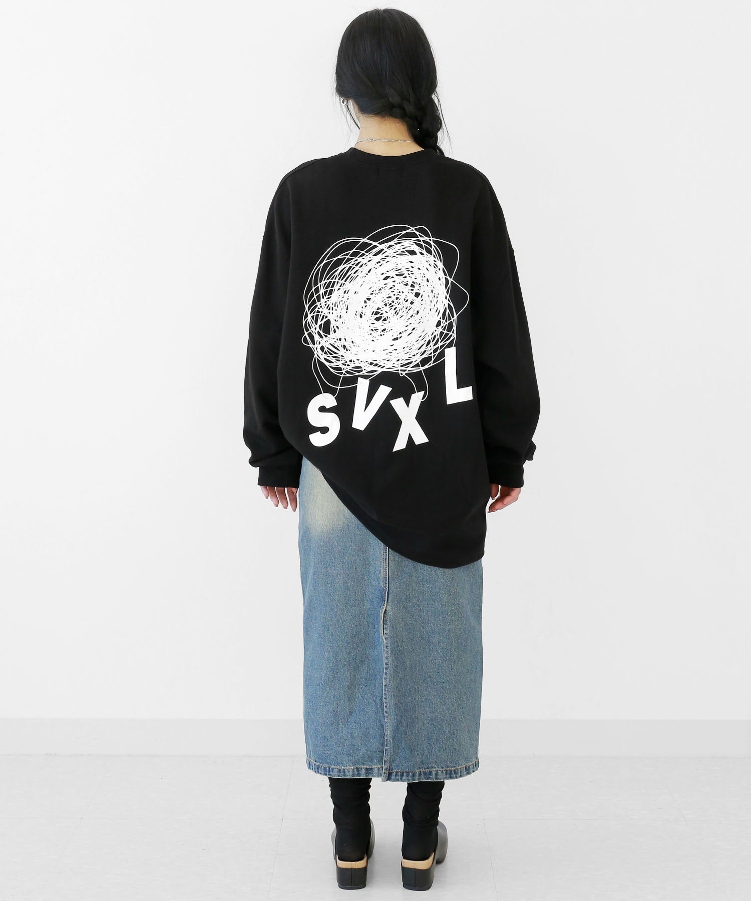 Back print long sleeve top unisex