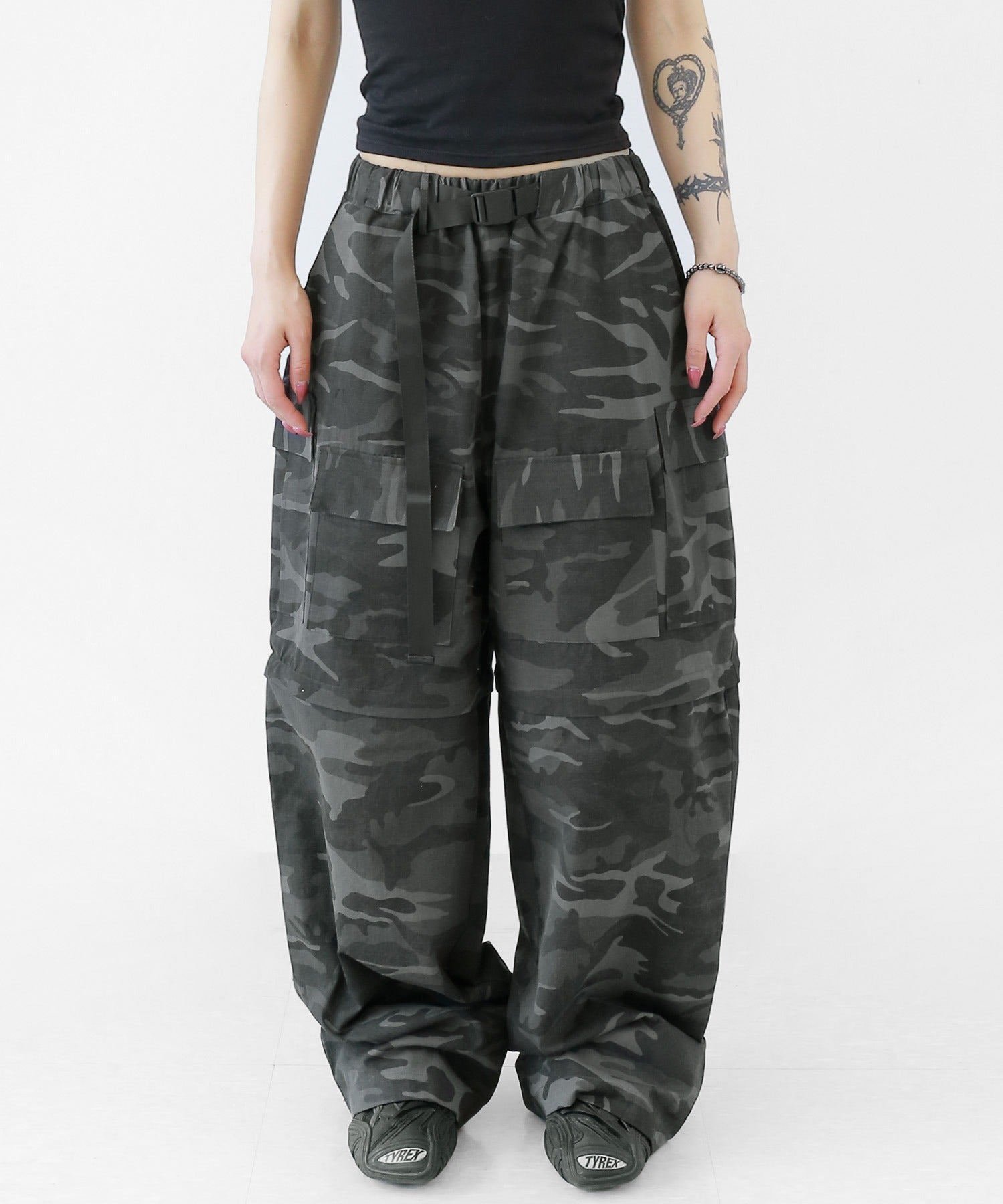 minsobi 2WAY Camo Cargo Wide Pants
