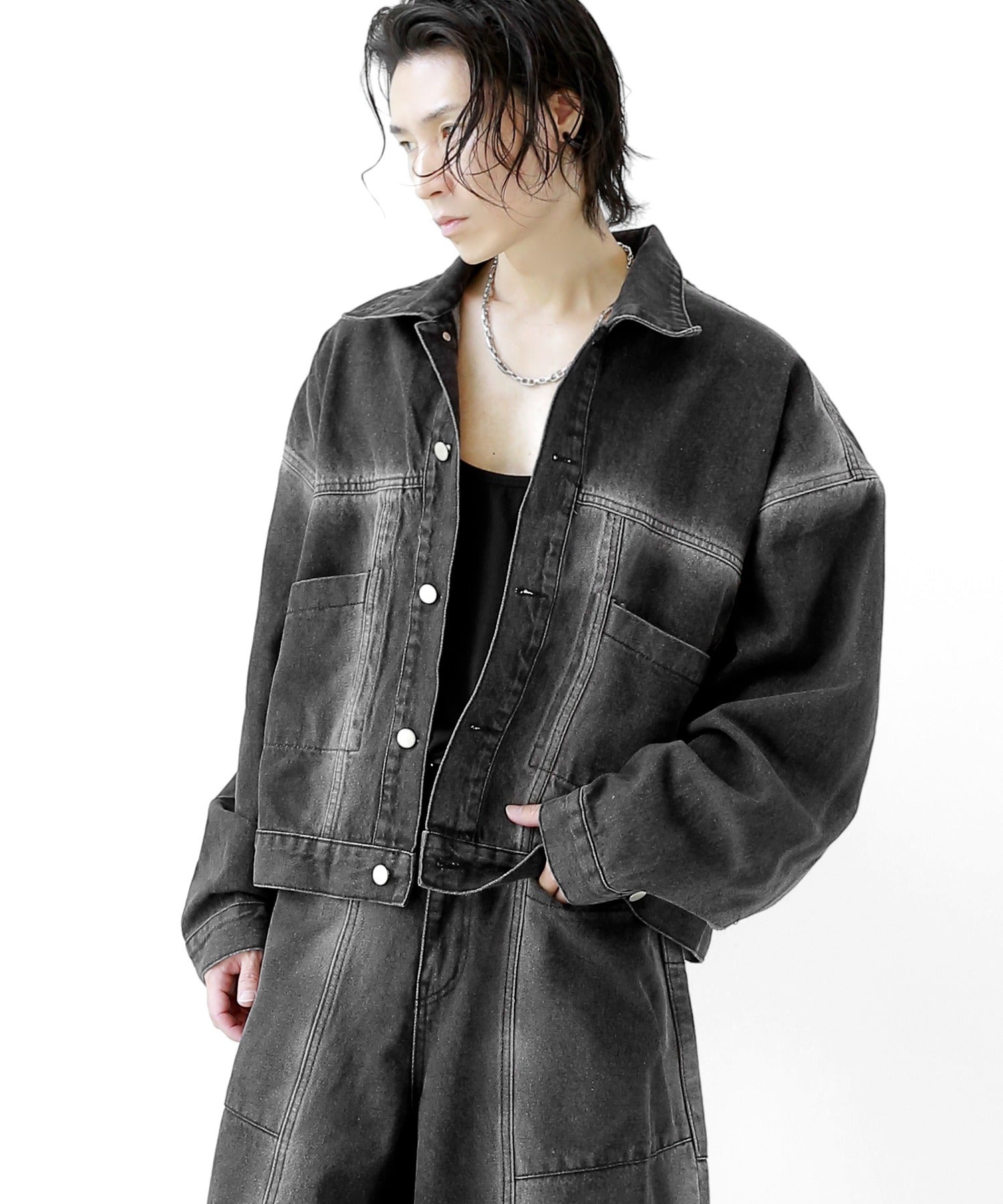 Fade Line Denim Jacket