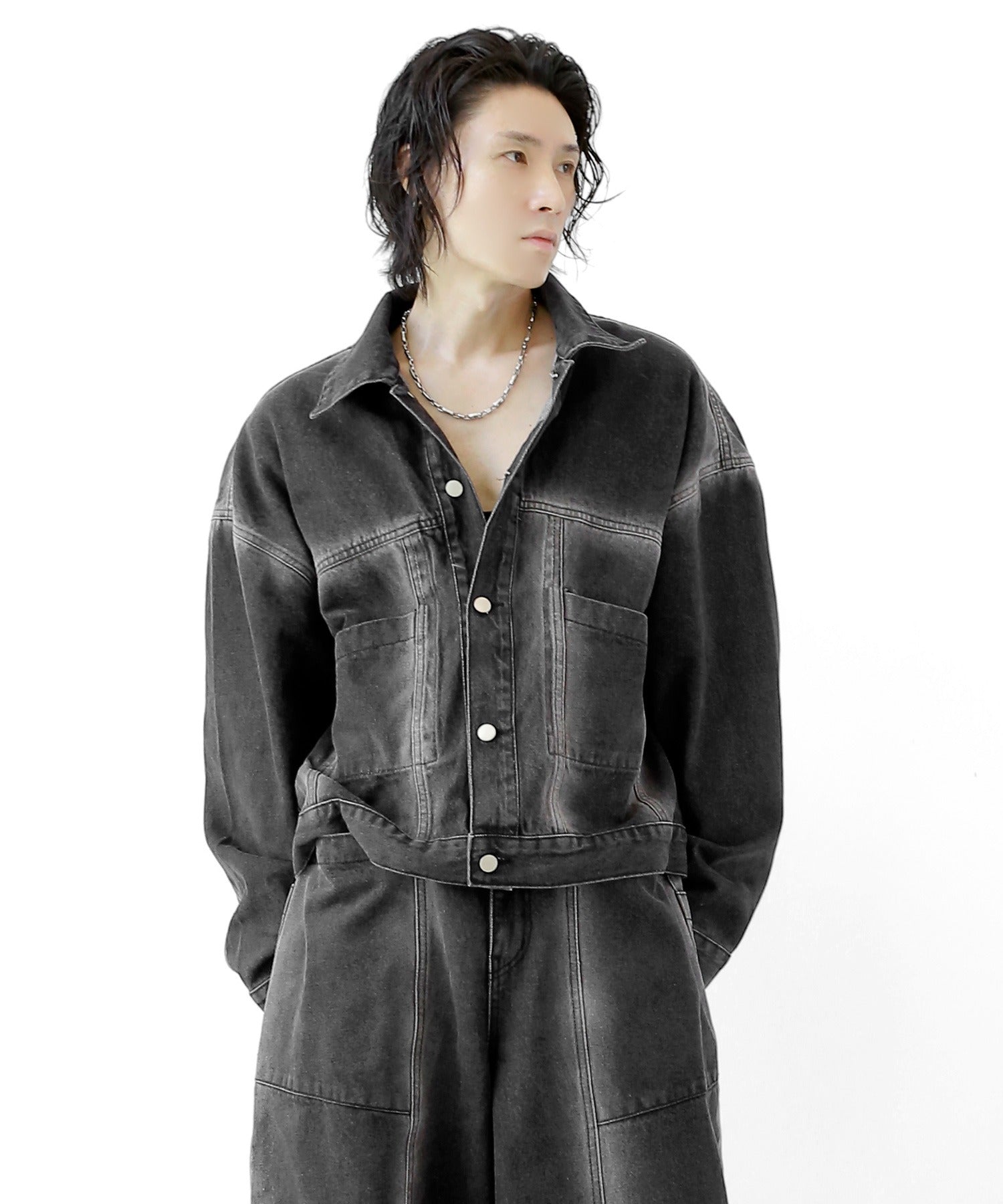 Fade Line Denim Jacket