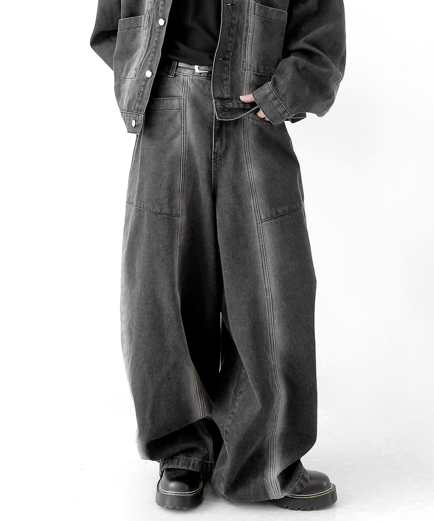 Fade Line Denim Pants