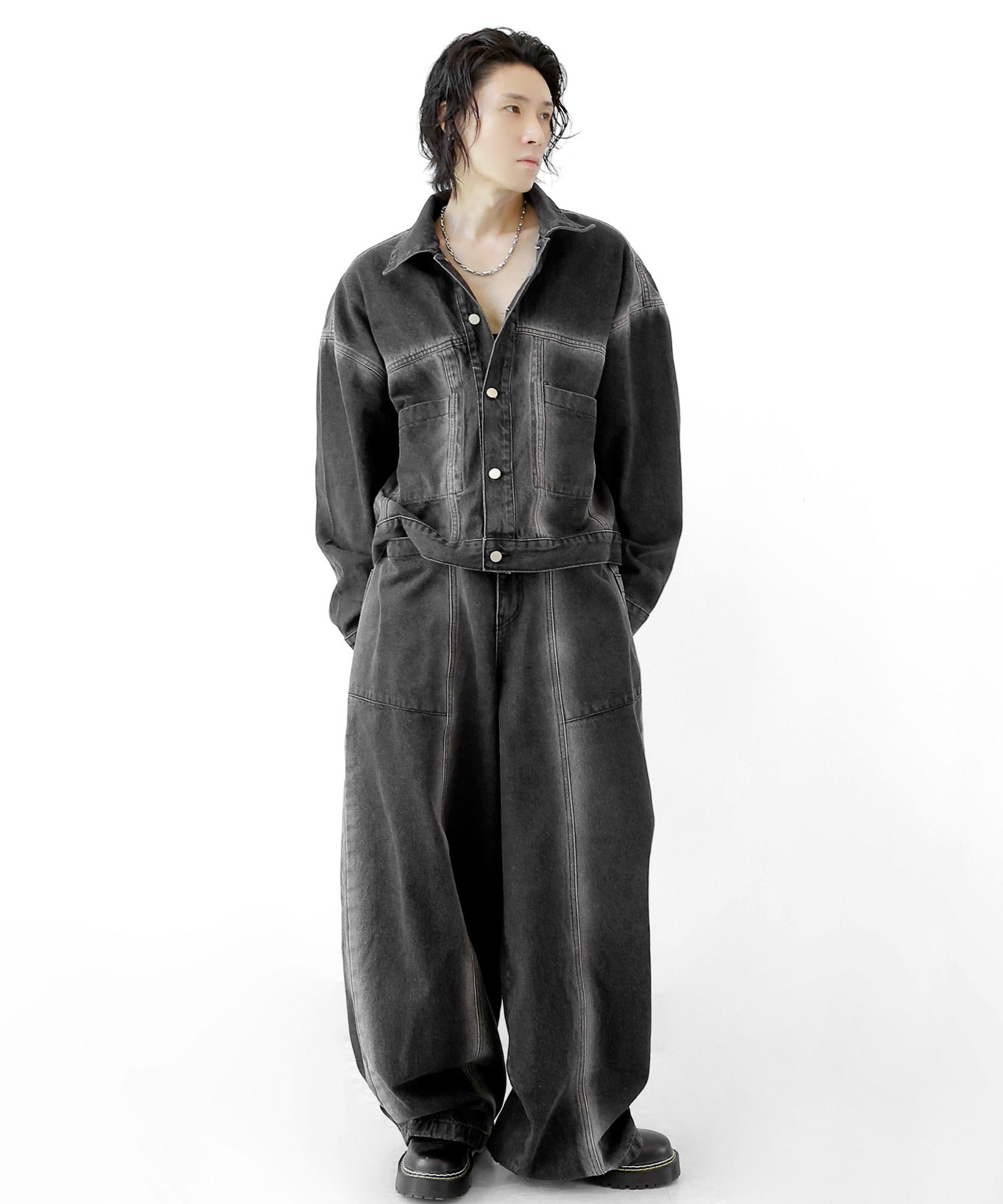 DENIM HEADS PANTS 351 BLACK FADE