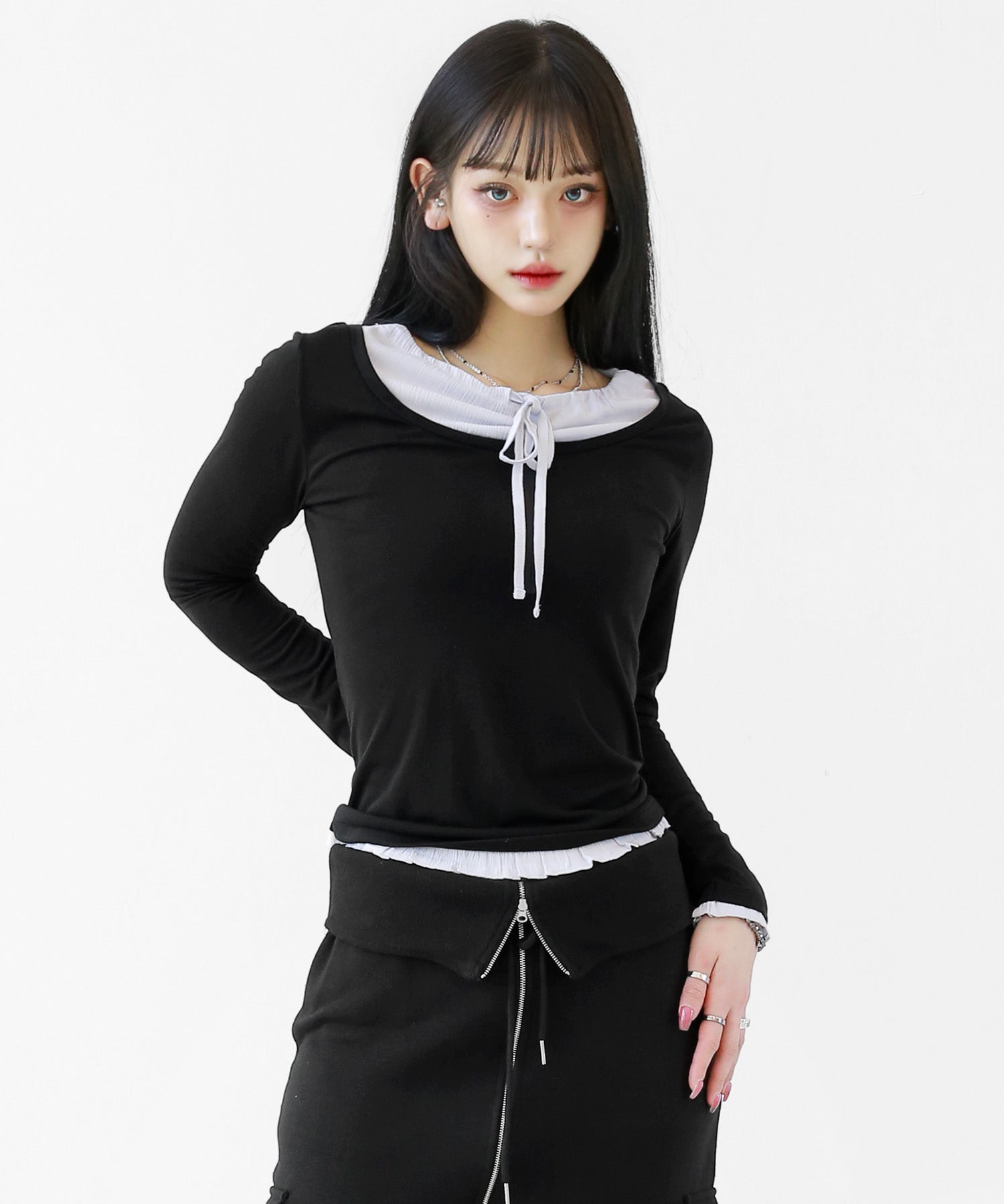 Layered Frill Ribbon Top