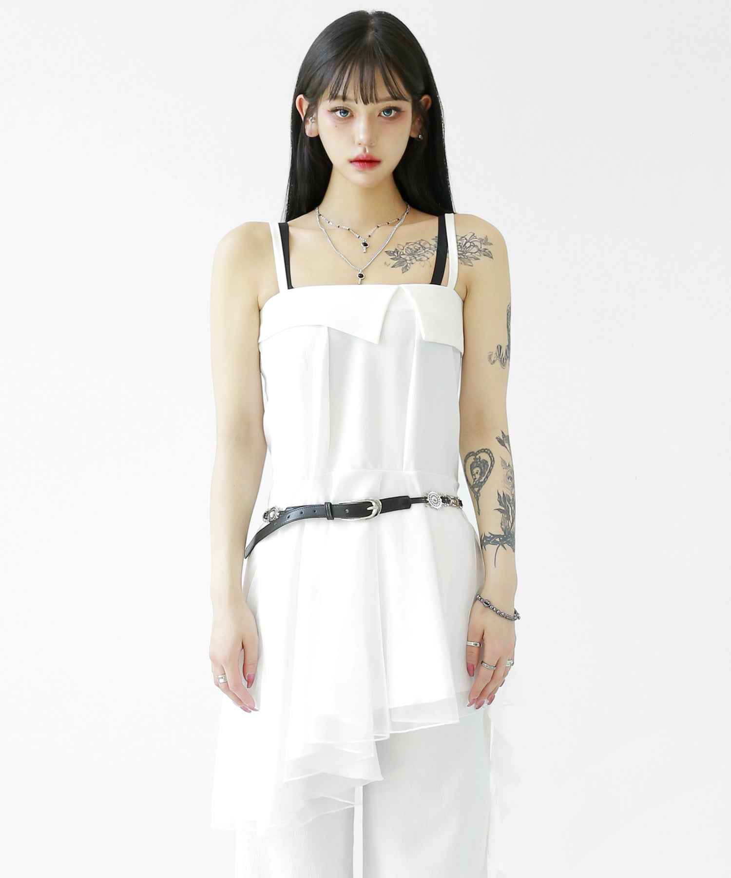 Layered Sheer Cami Dress