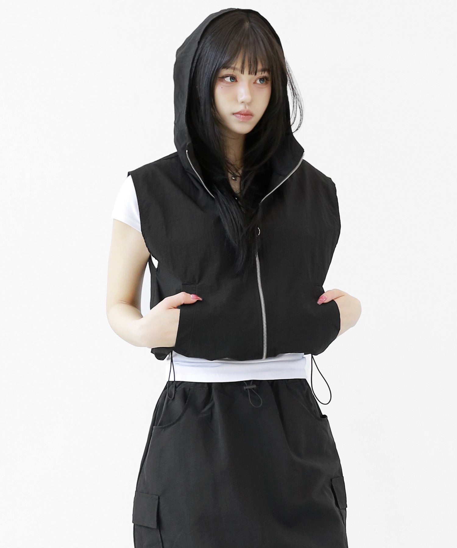 Nylon Anorak Zip Vest