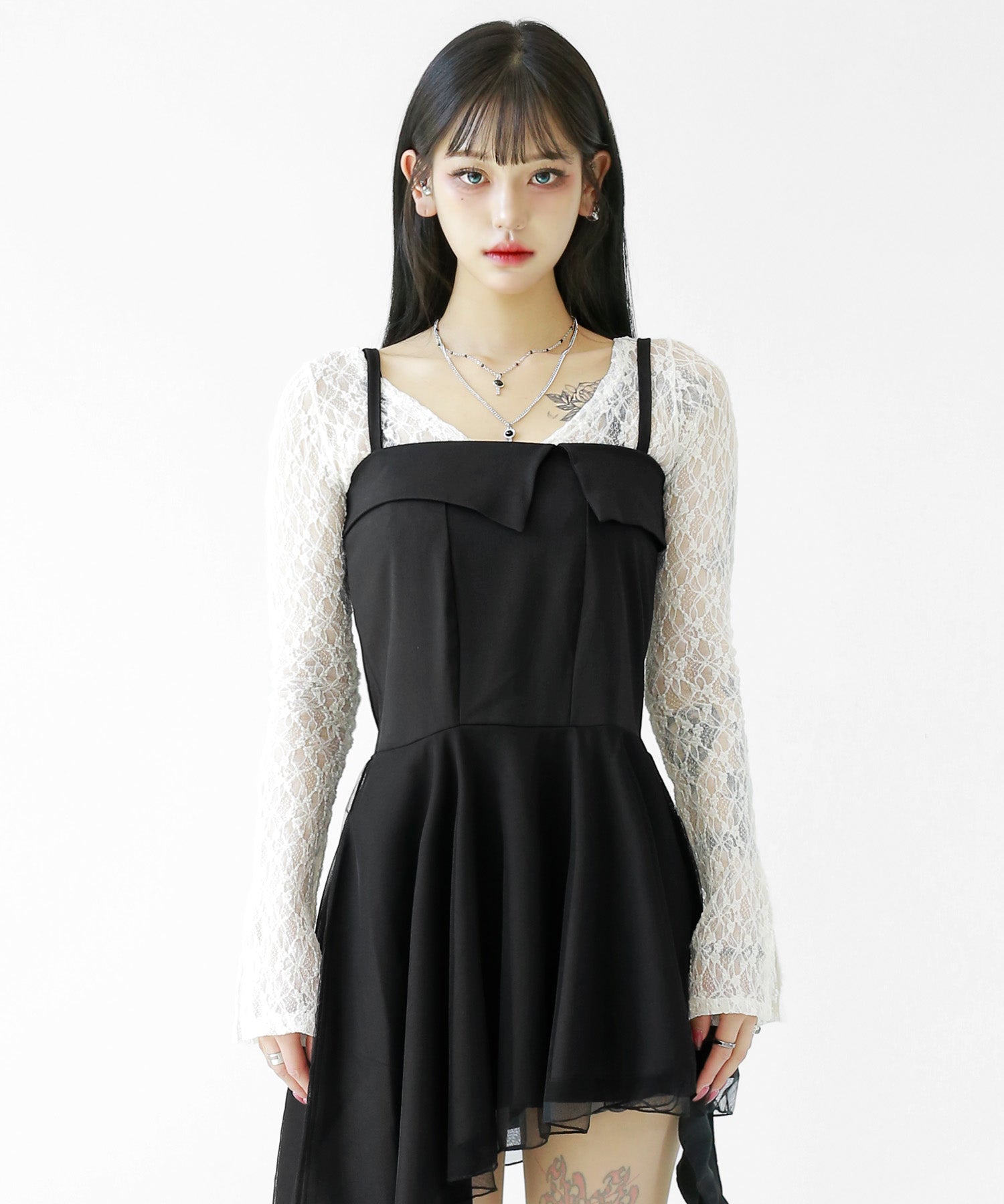 Layered Sheer Cami Dress