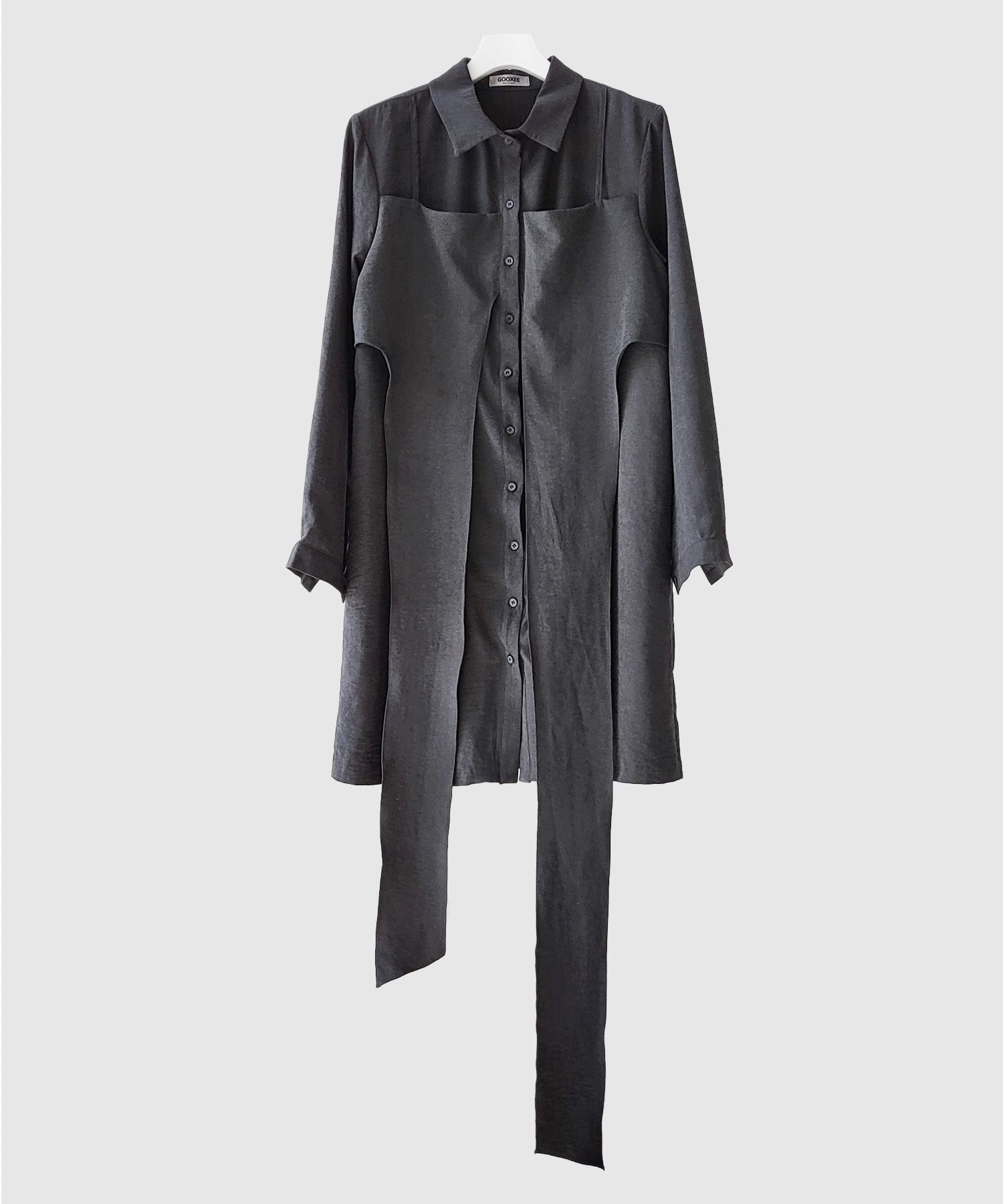 Layered Bustier Shirt Dress