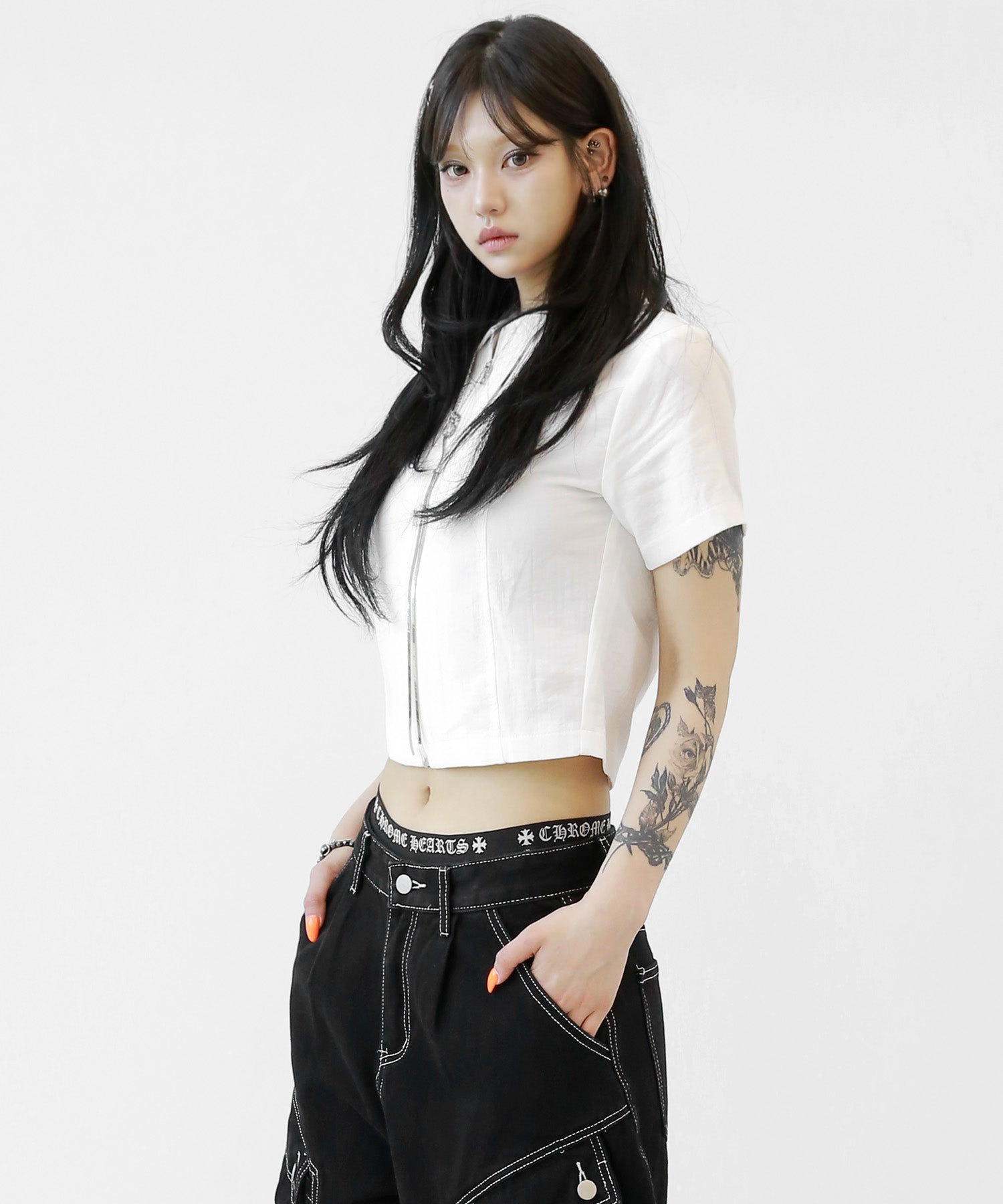 Mode Fit Zip Cropped Top