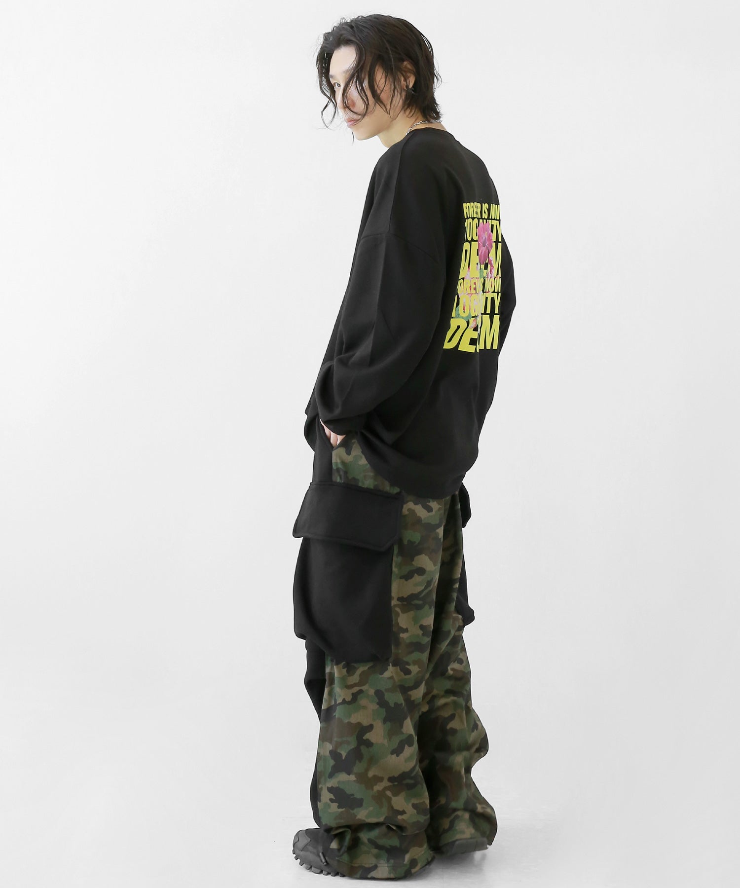 Camo Panel Drawstring Sweatpants