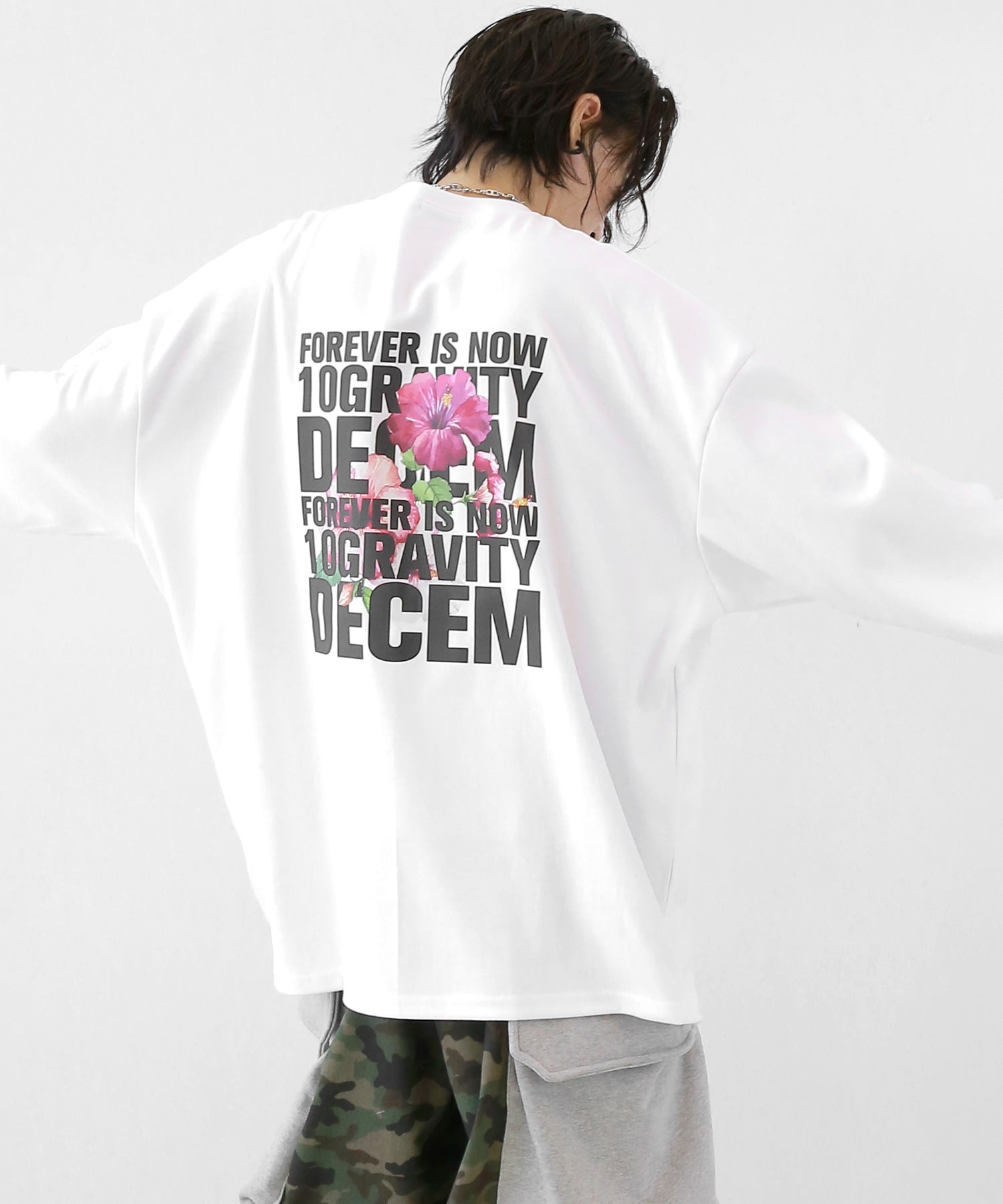 Blossom Logo Back Print Long Sleeve Tee
