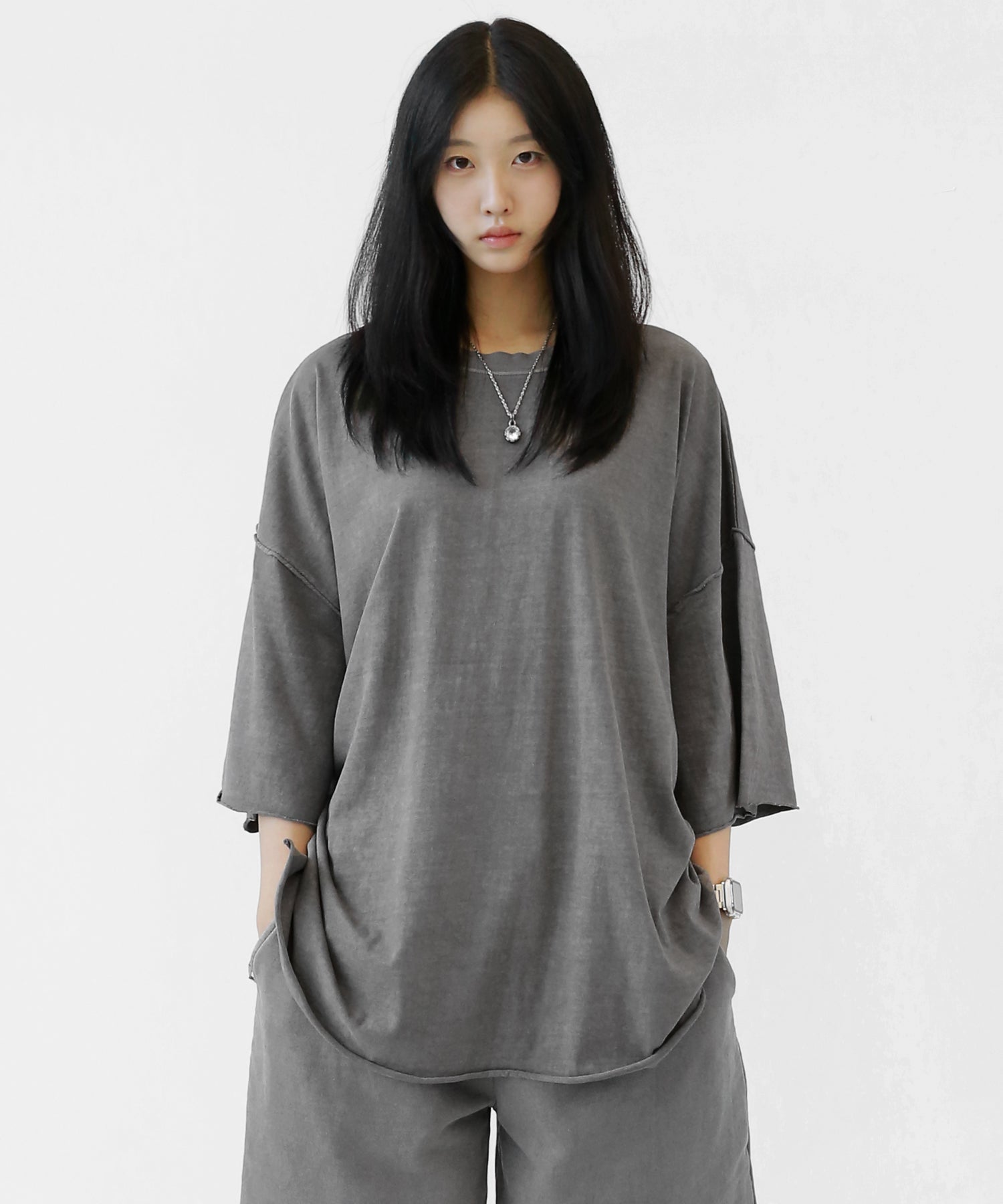 Natural Wash Cut-Off T-Shirt