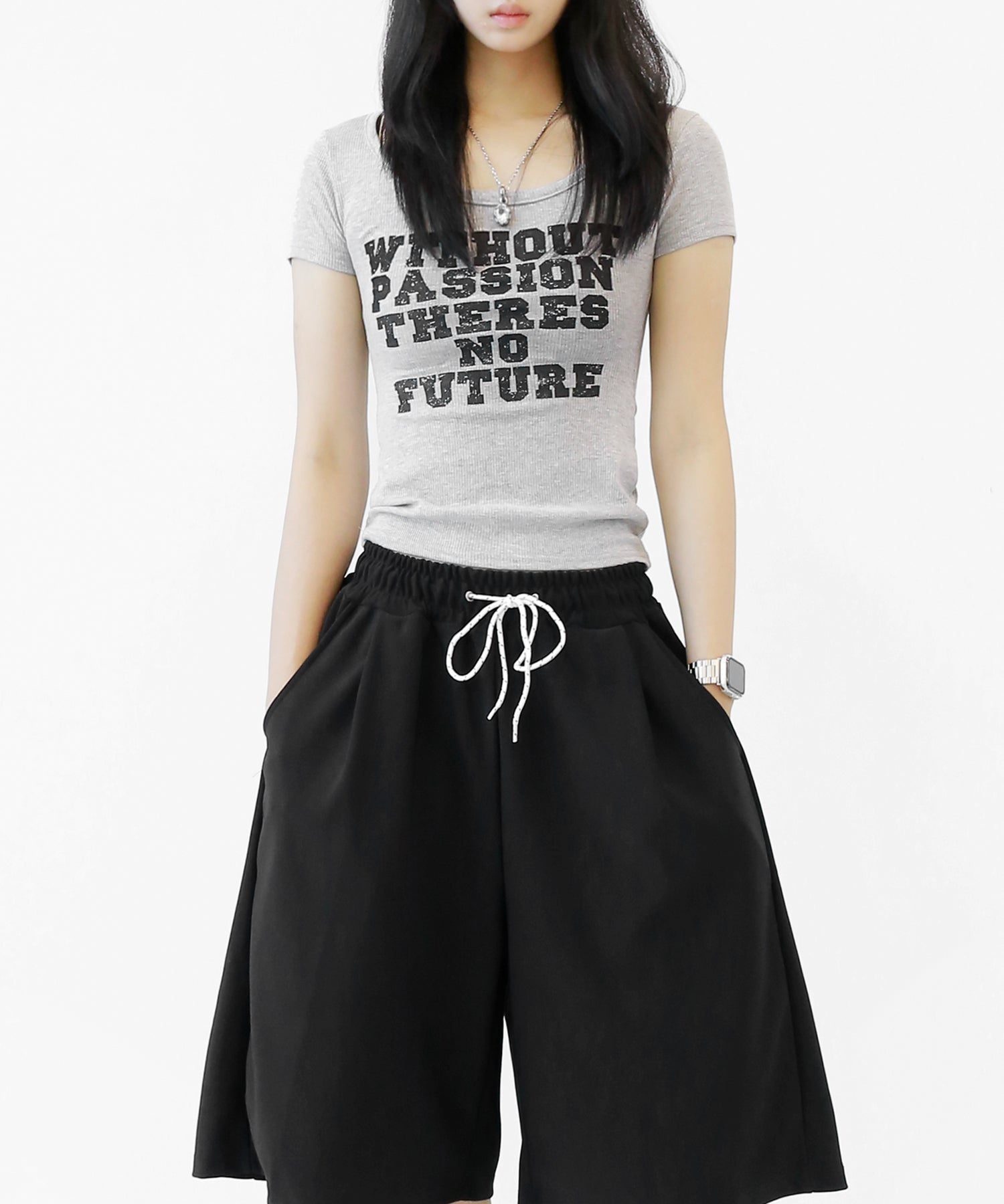 Lettering Logo Fitted Crop Tee