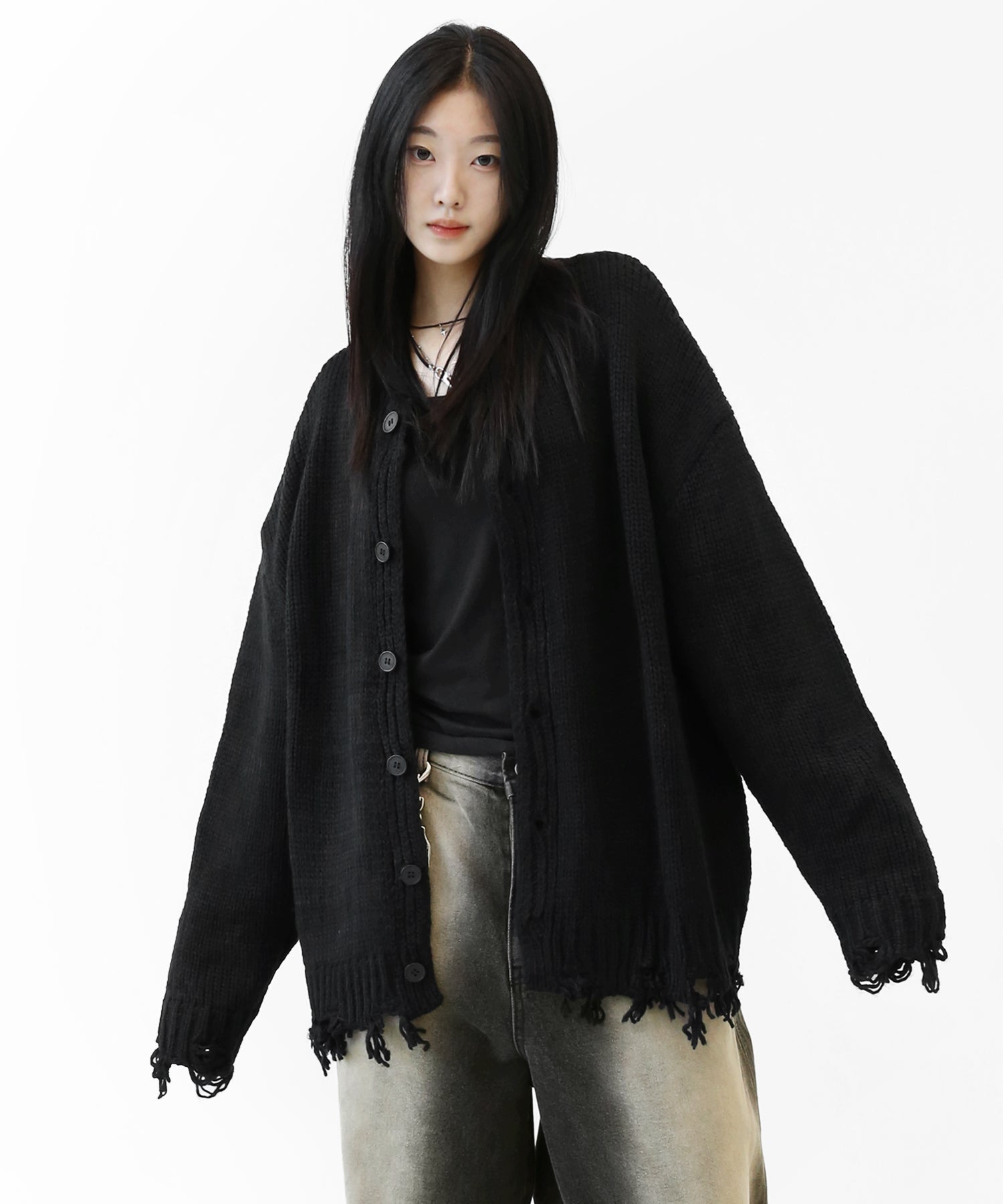 Fringe Edge Knit Cardigan