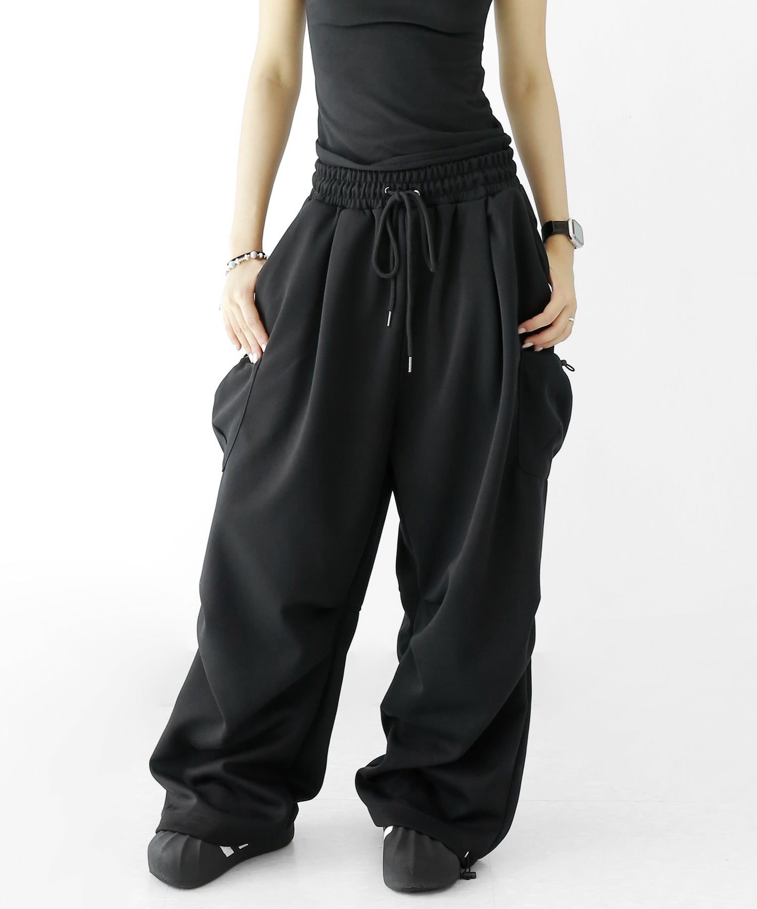Double Strap Cargo Sweatpants