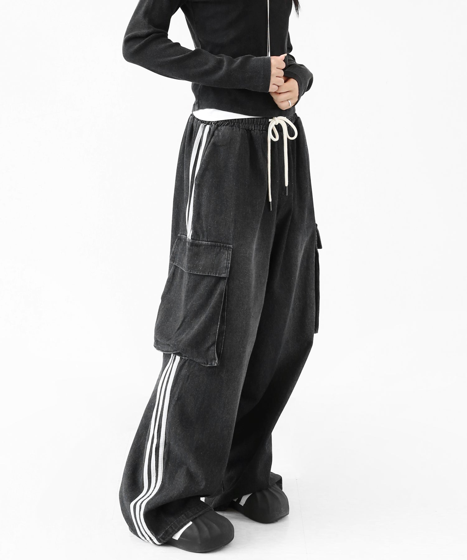 Track Line Wide Cargo Trousers