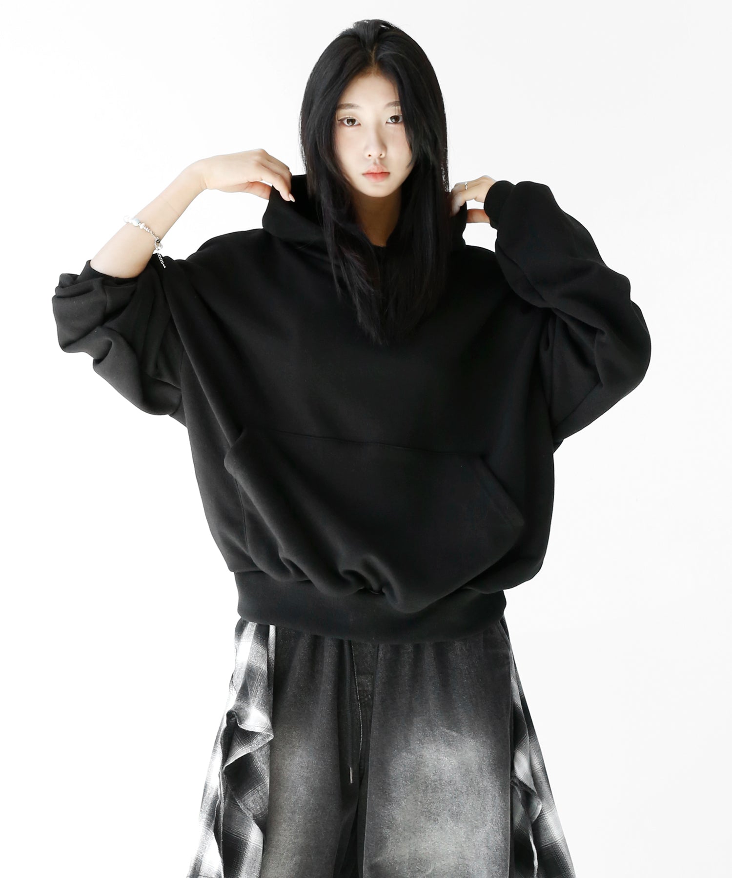 Wide Hood High-Neck Hoodie