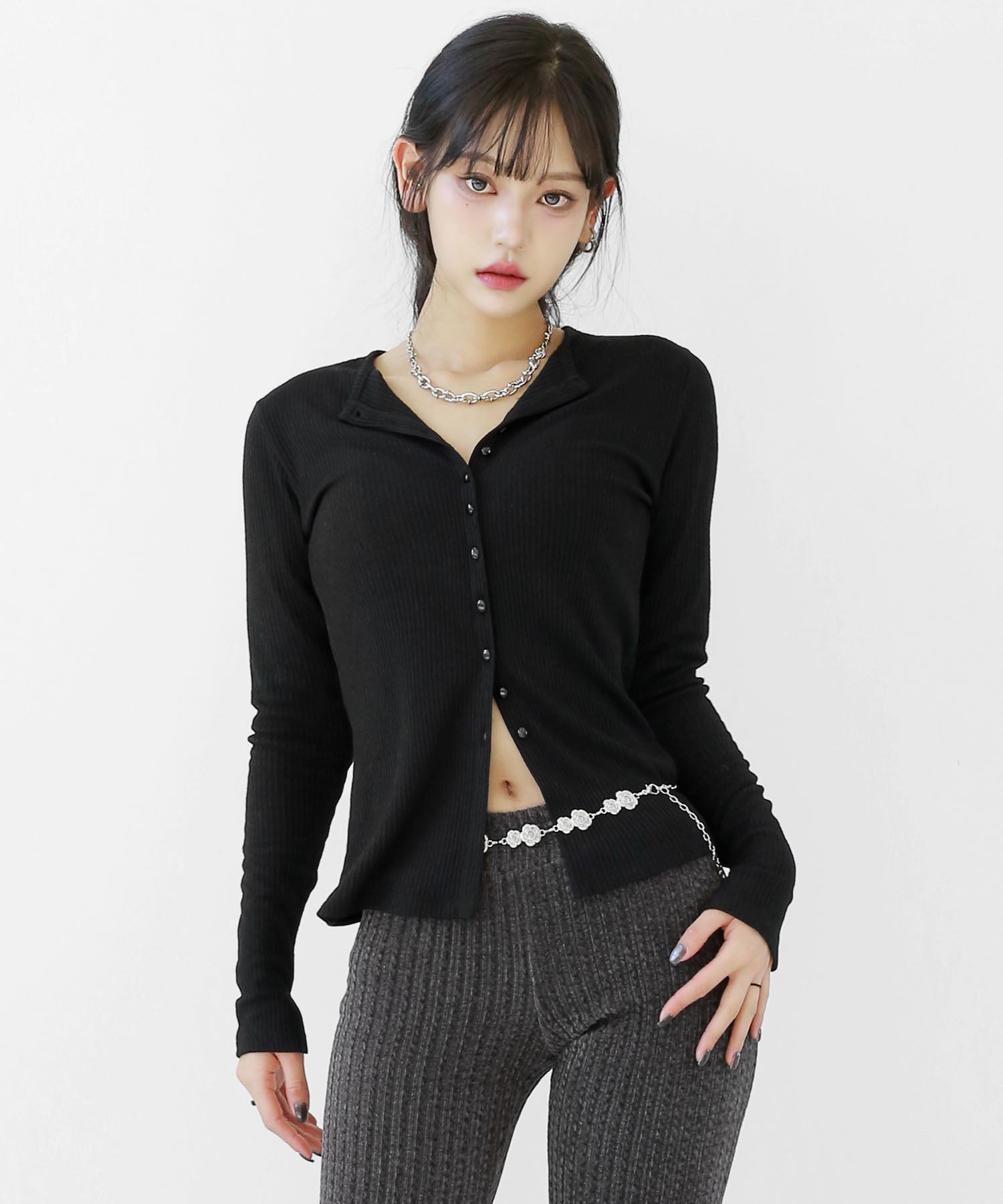 All-Season Rib Knit Cardigan