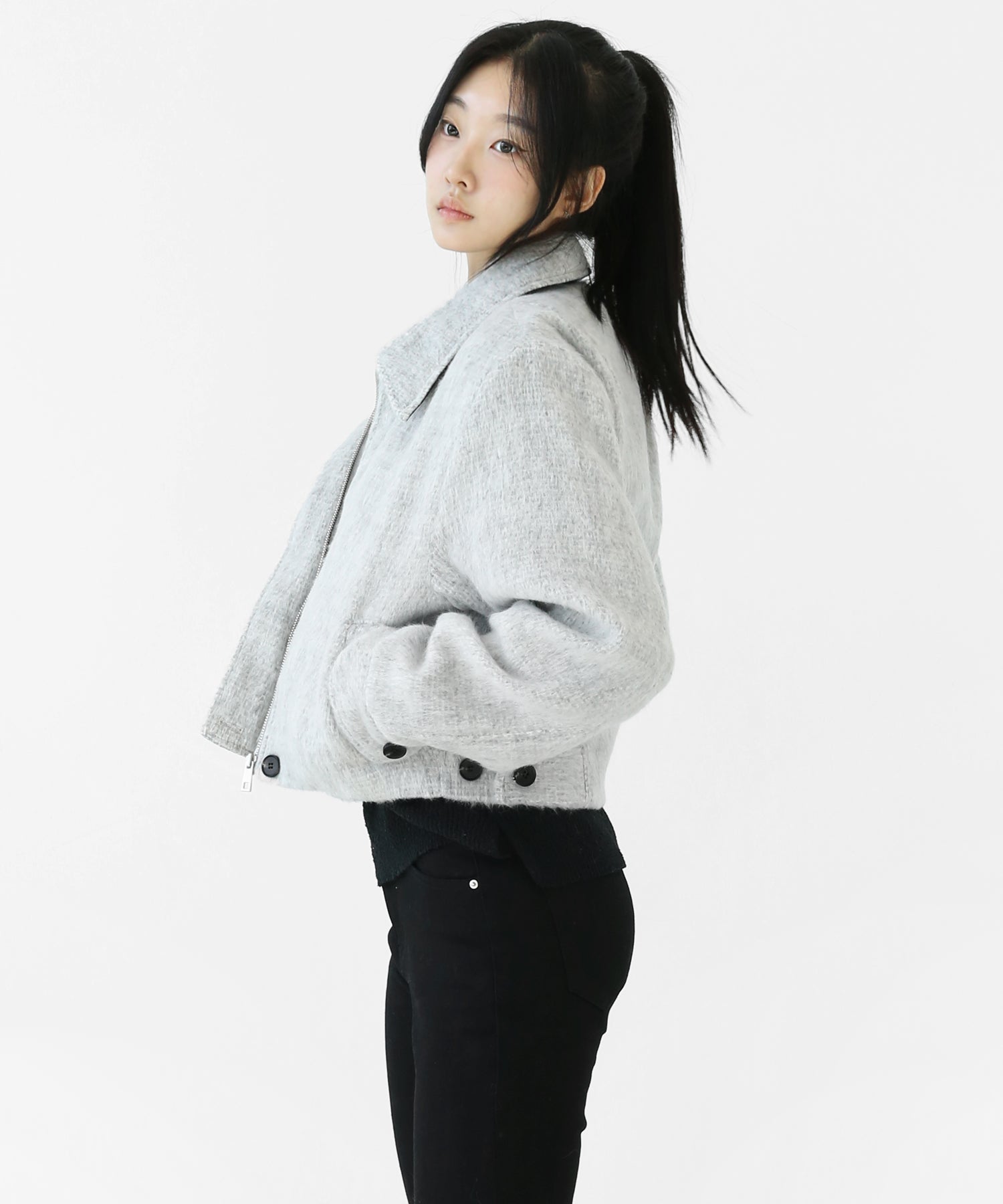 Wool-Touch Mohair Jacket