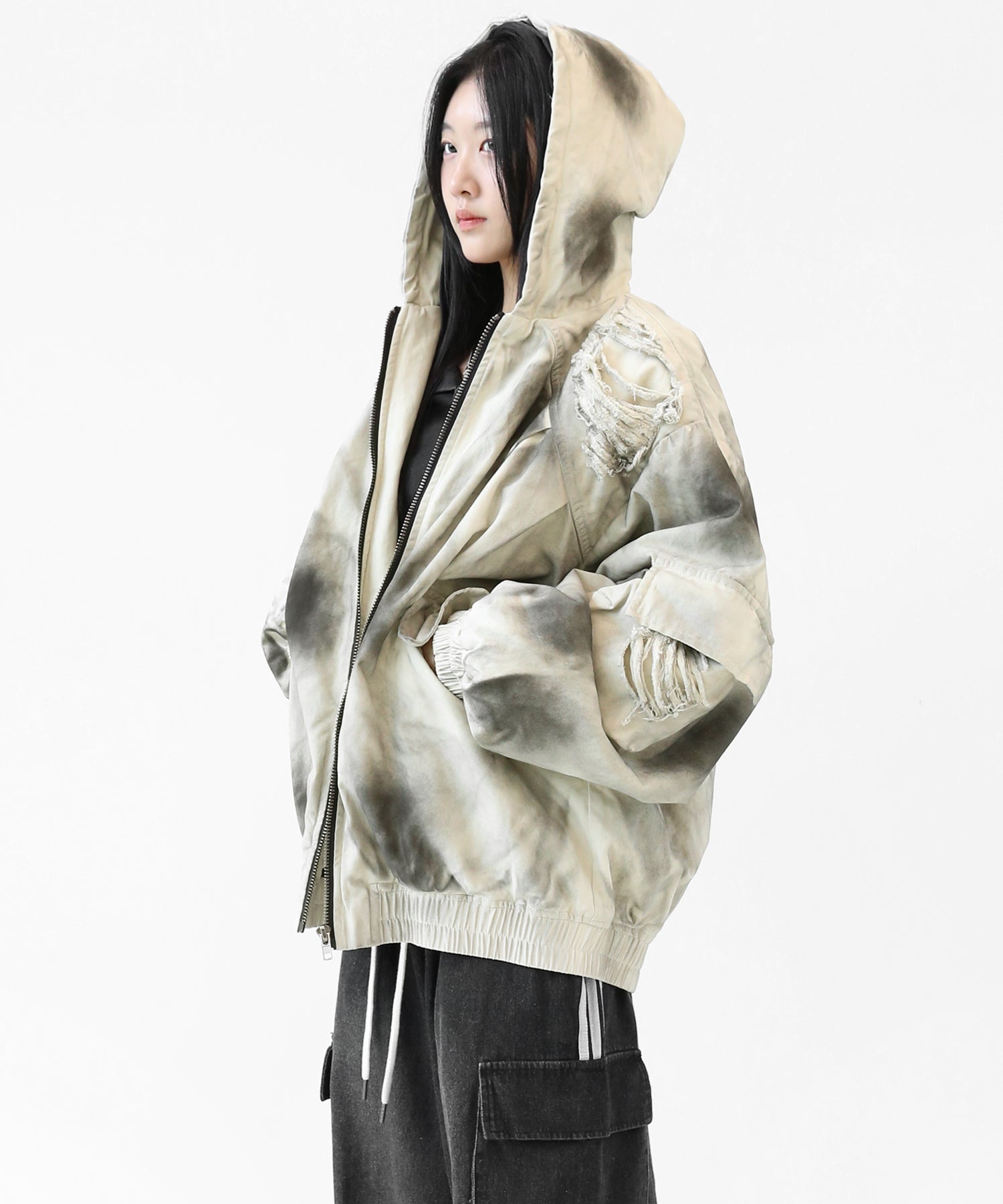 Dirty Art Zip-Up Hoodie