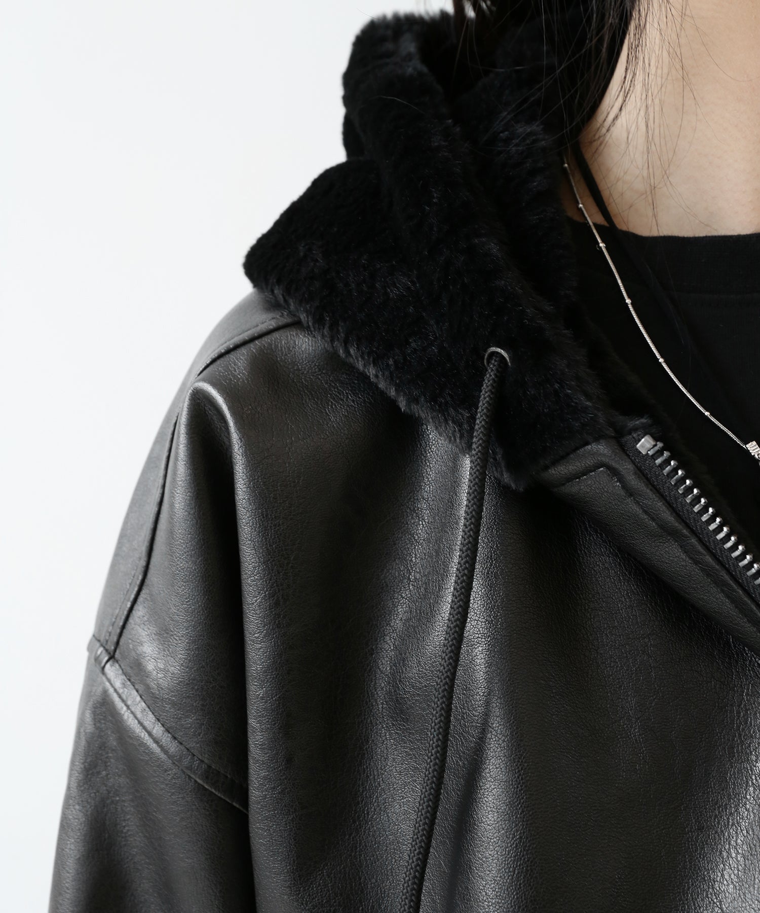 Reversible Eco-Leather & Faux-Fur Jacket