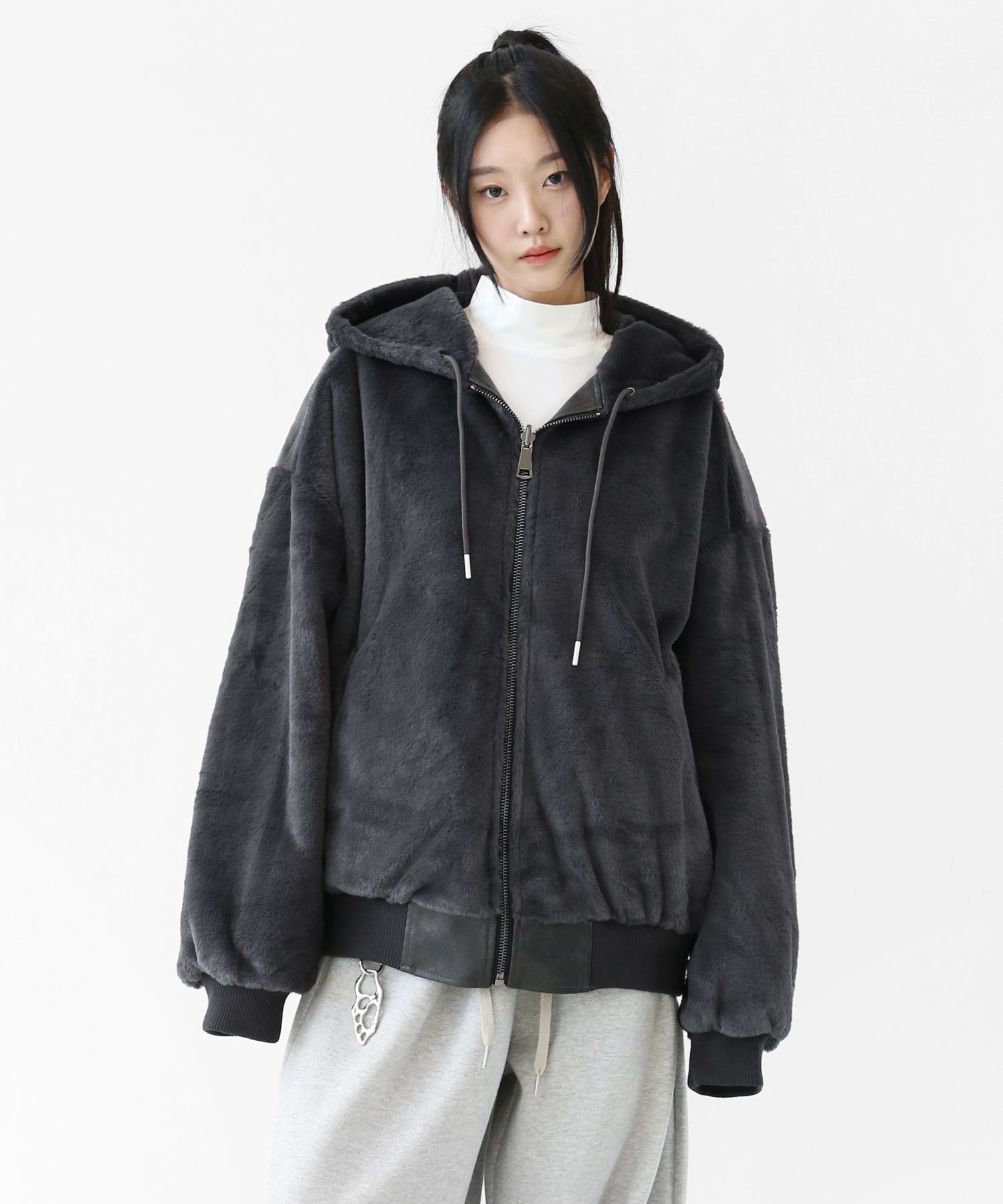 Reversible Eco-Leather & Faux-Fur Jacket