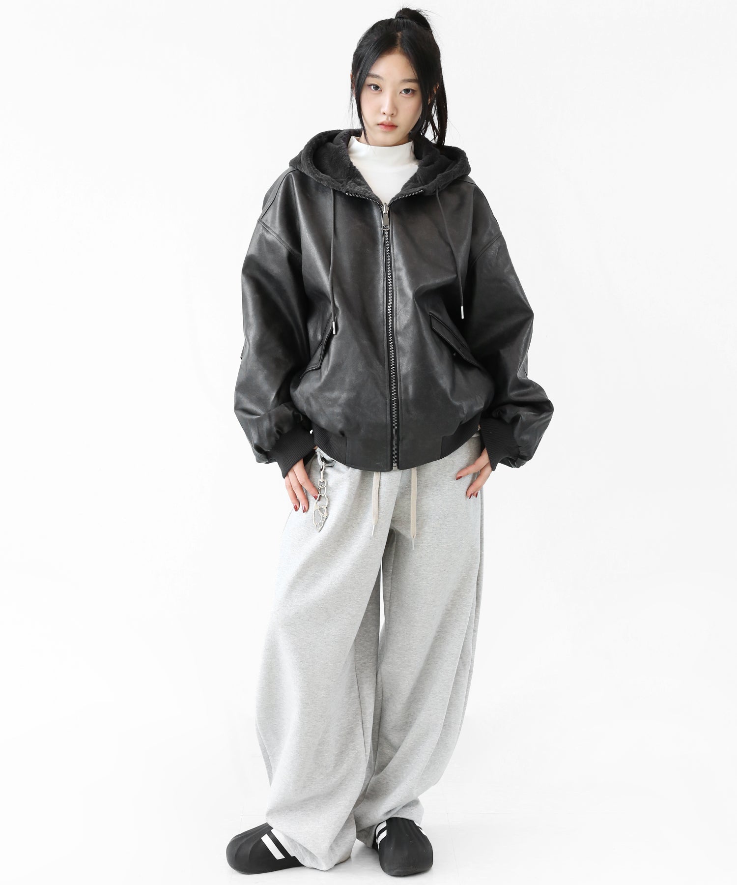 Reversible Eco-Leather & Faux-Fur Jacket