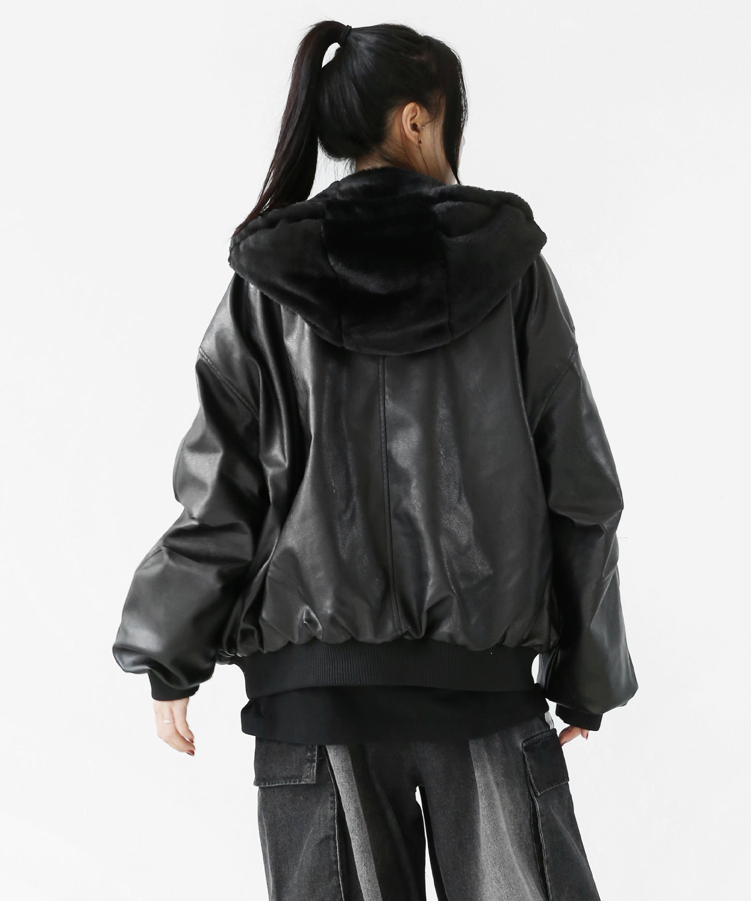 Reversible Eco-Leather & Faux-Fur Jacket