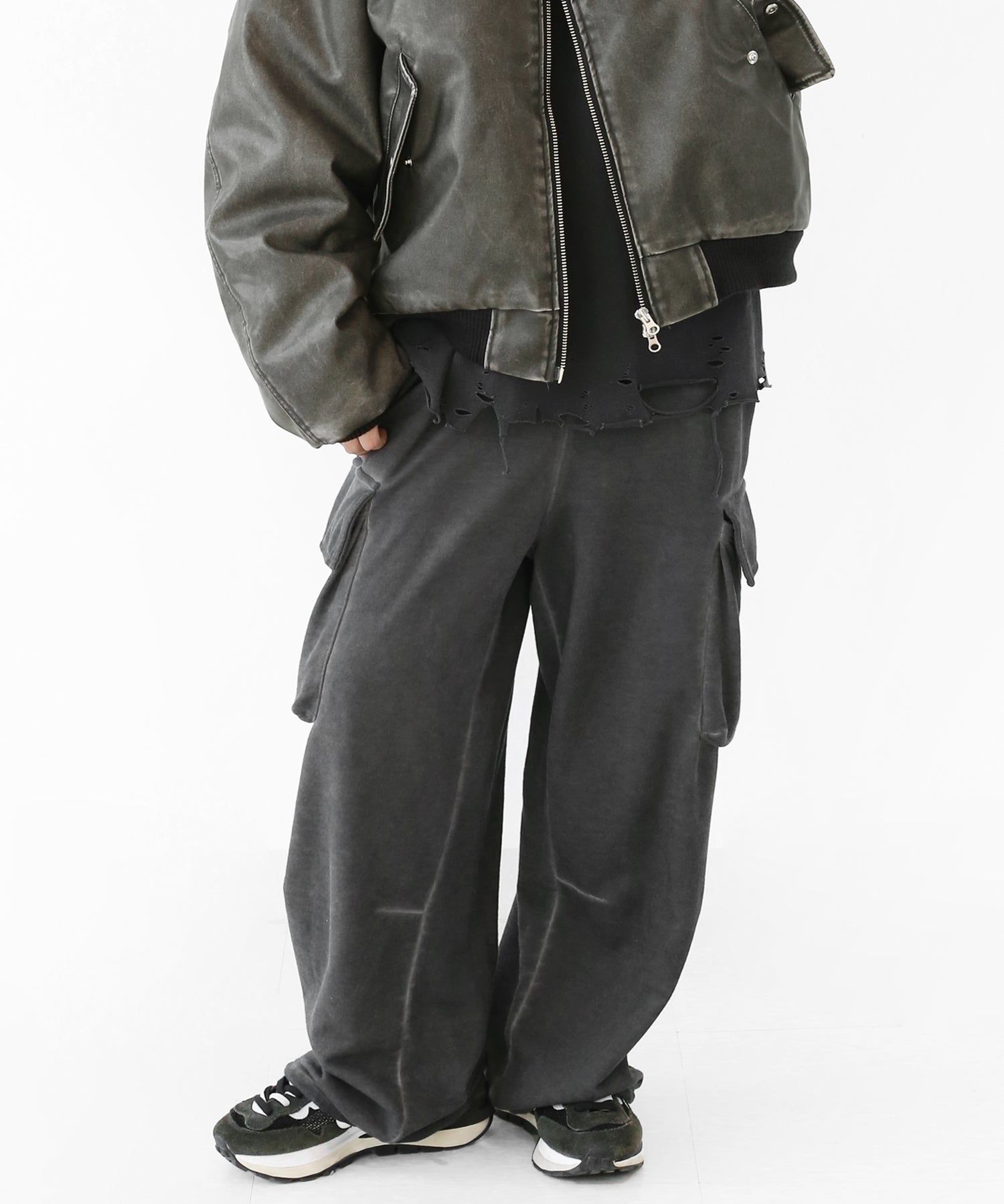 Vintage Fade Pigment Cargo Sweatpants